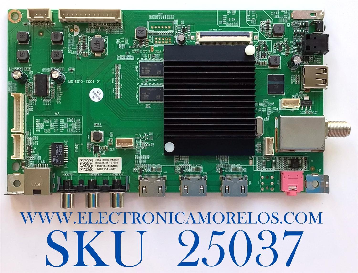 MAIN PARA SONY BRAVIA 4K SMART TV / NUMERO DE PARTE A-5042-768-A / 1-011-270-41 / PANEL YDCM055DCS11 / MODELO XR-55X90K / XR55X90K