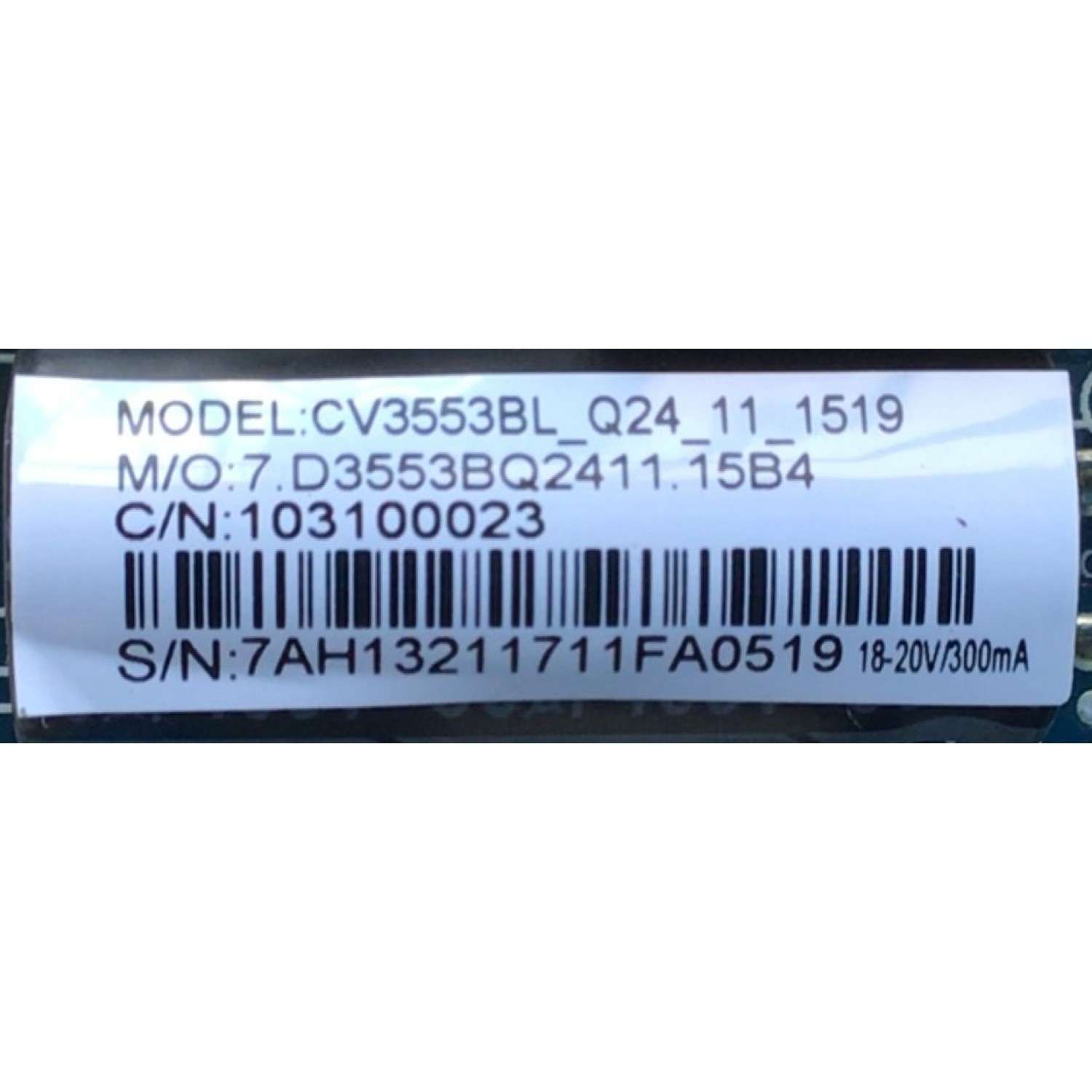 MAIN FUENTE PARA TV ELEMENT NUMERO DE PARTE 103100023 / CV3553BL-Q24 / D3553BQ2411.15B4 / 7AH13211711FA0519 / E17242-SY / PANEL T185-DXB-ELED / MODELO ELEFW195 - Imagen 2