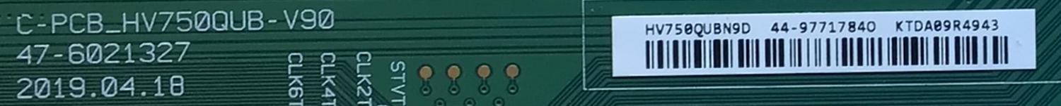 T-CON PARA TV PHILIPS / NUMERO DE PARTE 44-9771784O / E88441 / 44-97717840 / C-PCB_HV750QUB-V90 / 47-6021327 / HV750QUBN9D / PANEL BOEI750WQ1-N9D / MODELO 75PFL5601/F7 / V755-H4 LHBF4KW - Imagen 2