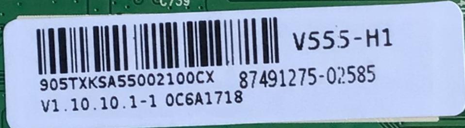 MAIN PARA VIZIO 4K UHD HDR SMART TV / NUMERO DE PARTE XKCB02K024 / 715GA874-M0C-B00-004G / PANEL´S TPT550U1-QVN05 REV:S57B1AR / TPT550U1-QVN05.U REV: S57B1AK  / MODELO V555-H1 LMXWZHQW / V555-H1 LTMWZHKW / V555-H11 LTCWZHLW / V555-H1 LMXWZHPX - Imagen 2