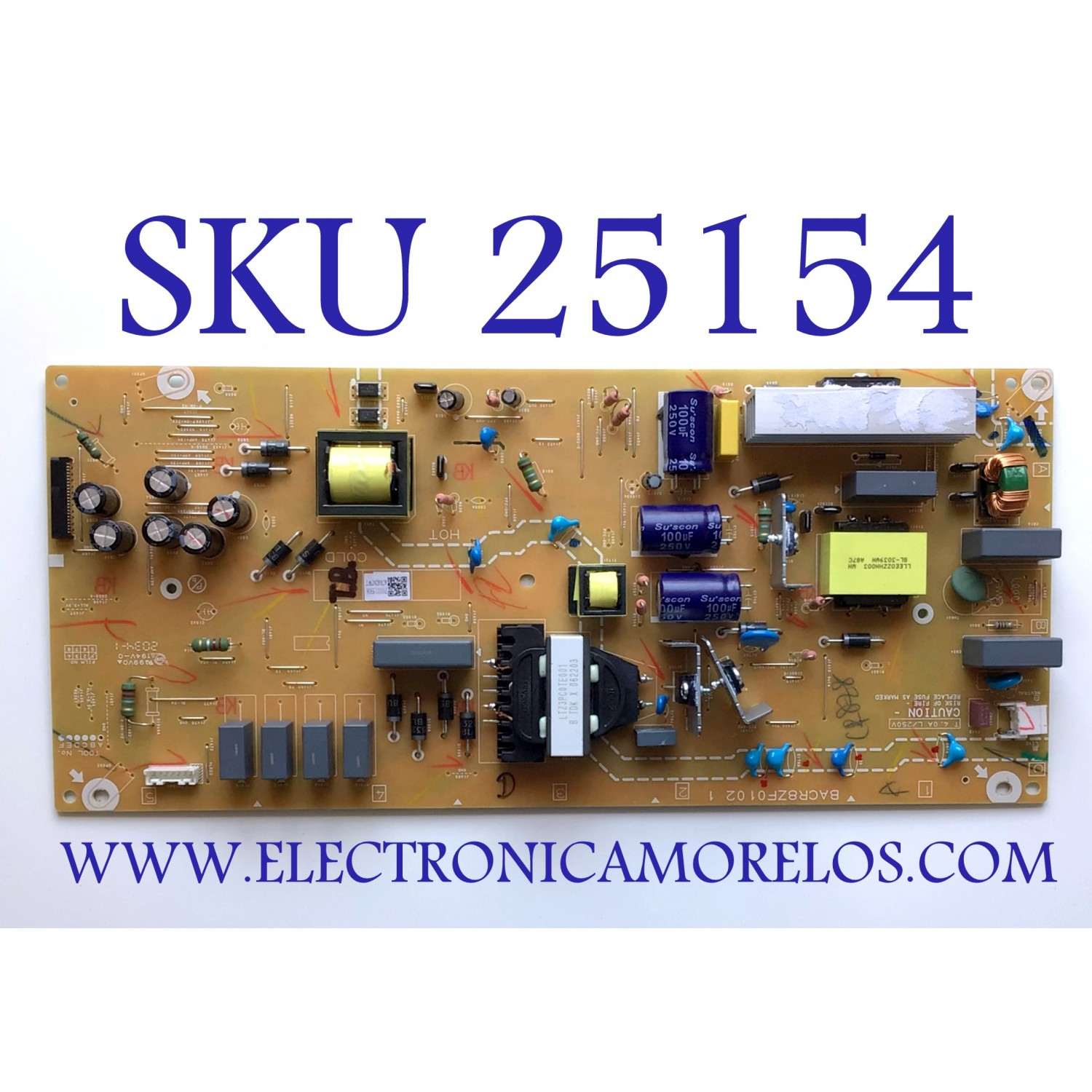 FUENTE PARA TV SANYO NUMERO DE PARTE ACR8ZMPWT / BACR8ZF0102 1 / BACR8ZF0102 / P000015306 / MODELO FW65R70F A / 65PFL4864/F7 C