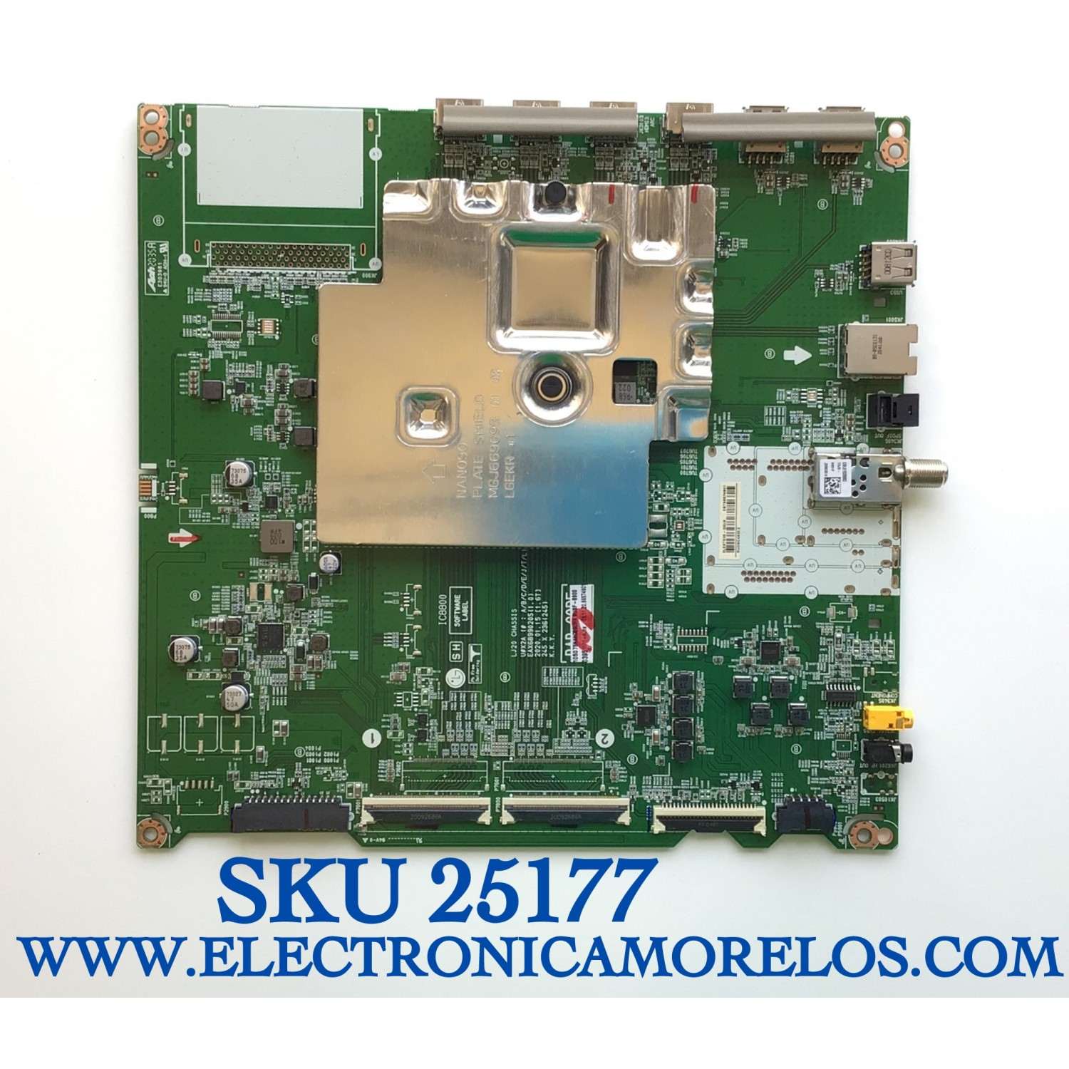 MAIN PARA TV LG NUMERO DE PARTE EBT66574901 / EAX68990205 (1.0) / 0LEBT000-00U8 / RU0NC4A0EZ / PANEL NC750EQH-ABJH1 / MODELO 75NAN085UNA.BUSFLJR