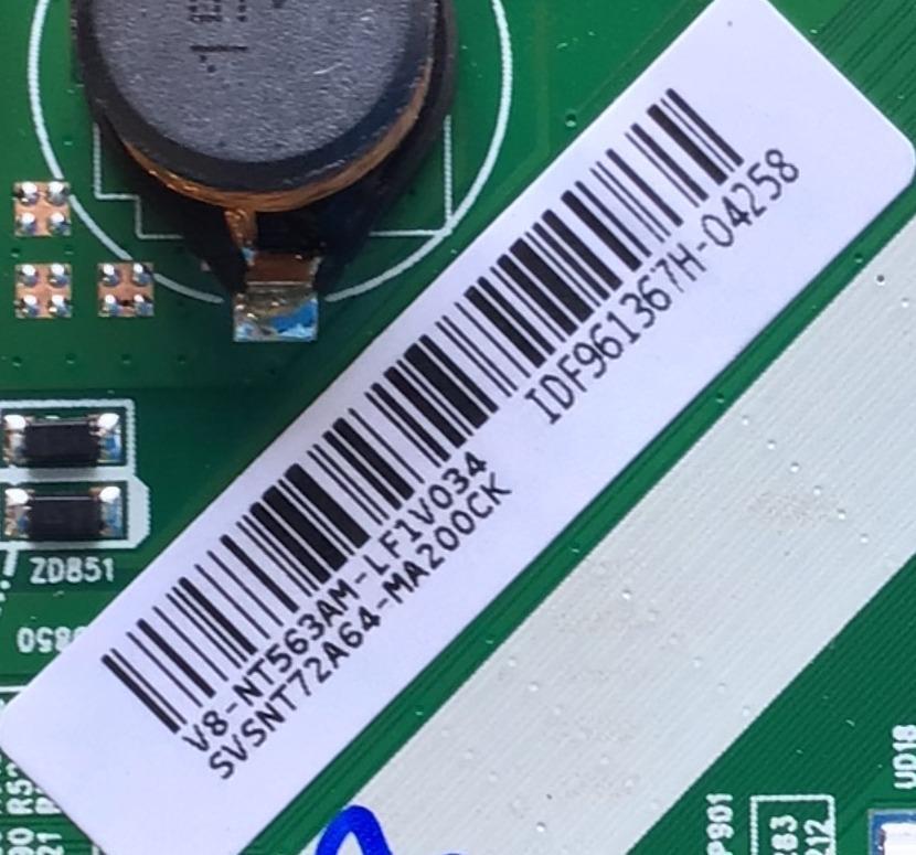 MAIN FUENTE ((COMBO)) PARA TV HKPRO / NUMERO DE PARTE SVSNT72A64-MA200CK / 40-3NT63M-MAB2HG / V8-NT563AM-LF1V034 / 20190117 / IDF961367H / DISPLAY CC430LV1D VER.02 / MODELO HKP43SM8 - Imagen 2