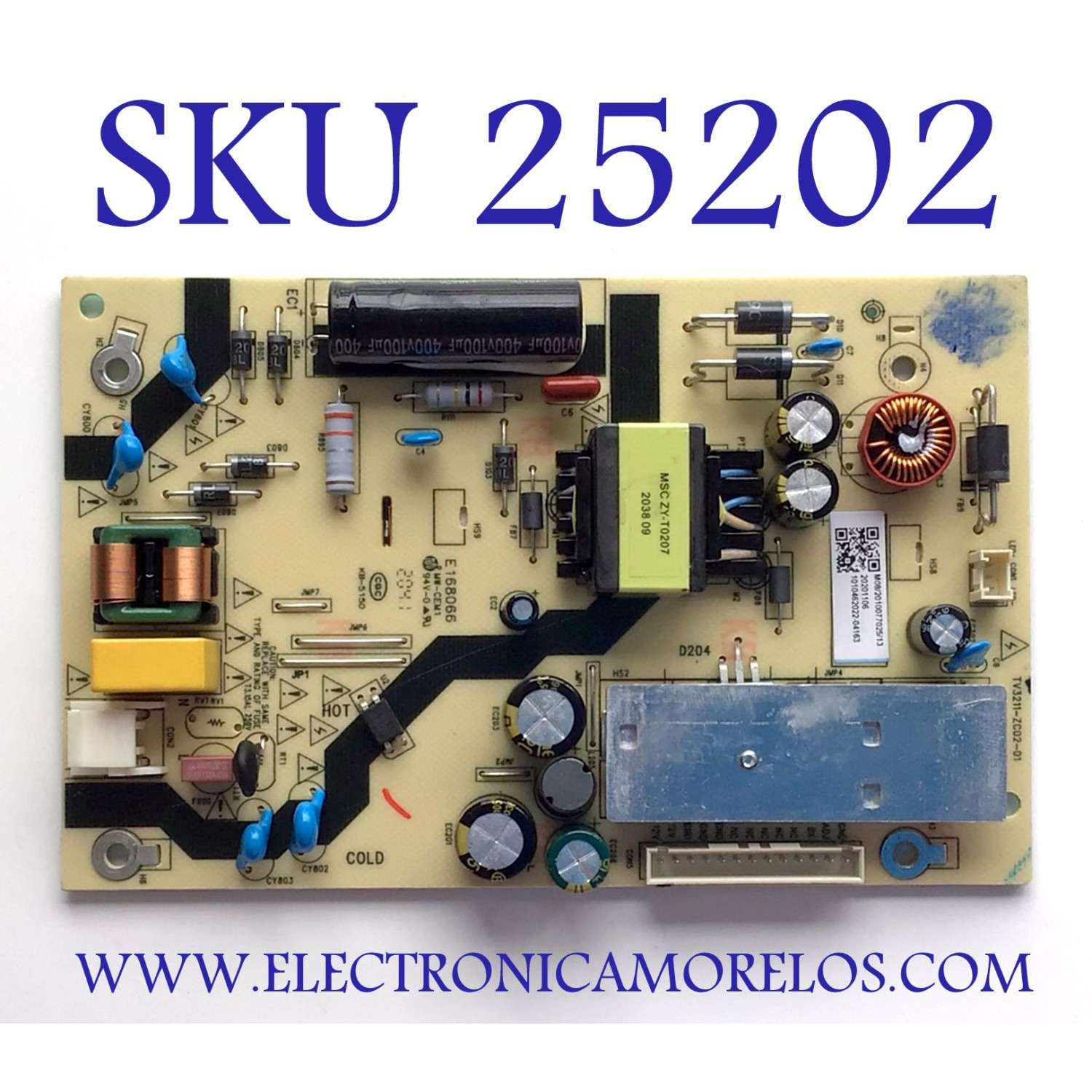 FUENTE DE PODER PARA TV SUNBRITE TV / NUMERO DE PARTE 0500-0605-1230 / 050006051230 / FSP145-1PSZ01 / 3BS0450503GP / MODELO SB-V-43-4KHDR-B