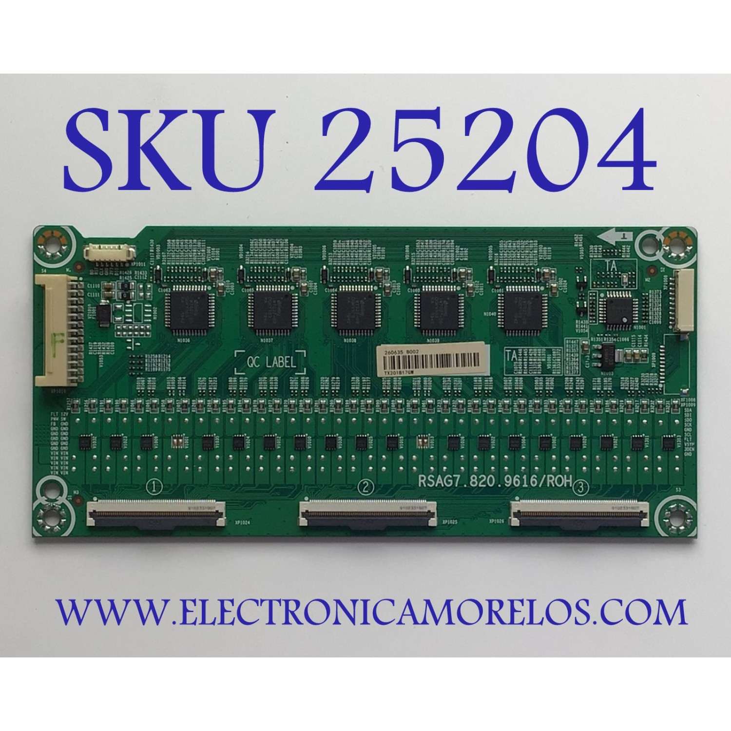 LED DRIVER PARA TV HISENSE QLED / NUMERO DE PARTE 260635 / RSAG7.820.9616/ROH / TX201B17GW / B002 / PANEL JHD550X3U81-TA\S0\FJ\GM\ROH / DISPLAY ST5461D13-2 VER.2.2 / MODELO 55H8G
