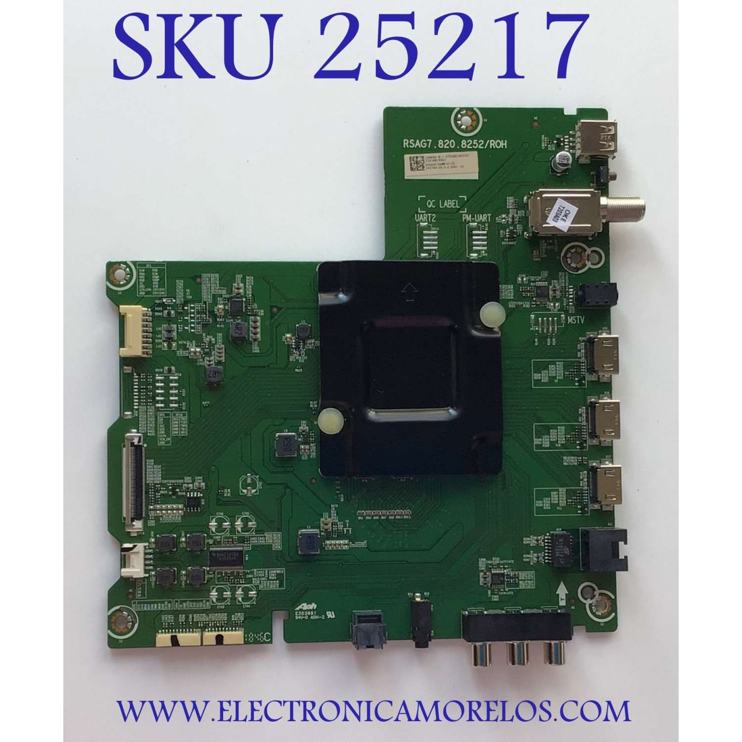 MAIN PARA TV SHARP NUMERO DE PARTE 244863 / RSAG7.820.8252/ROH / 3TE58G184230 / ZTX18BT93S7 / HU58A6130UWR / 242789 / PANEL HD580S1U91-L1/S0/GM/ROH / MODELO LC58Q7330U