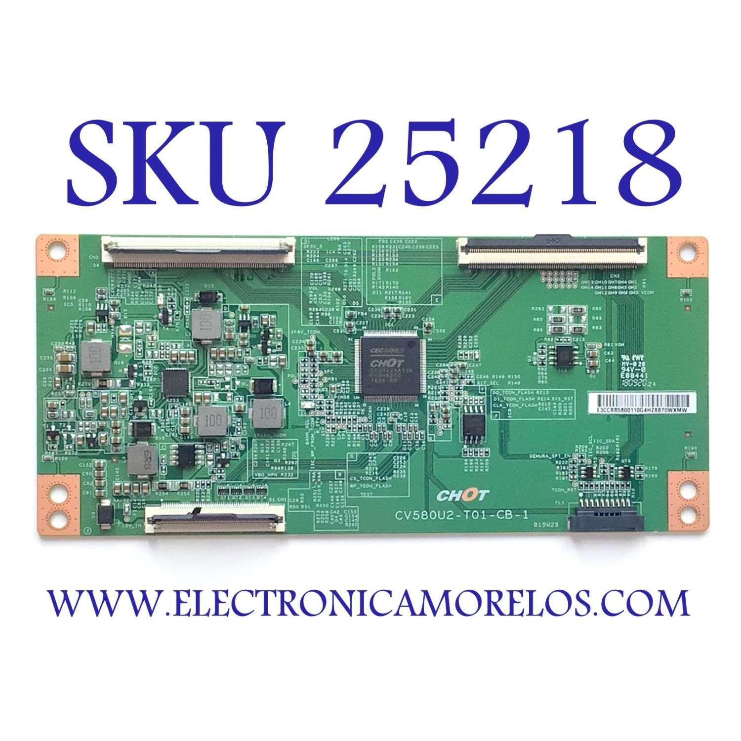 T-CON PARA TV SHARP / NUMERO DE PARTE E3CCBB5800110G / CV580U2-T01-CB-1 / E3CCBB5800110G4HZ8B70WXMW / PANEL HD580S1U91-L1/S0/GM/ROH / MODELO LC-58Q7330U