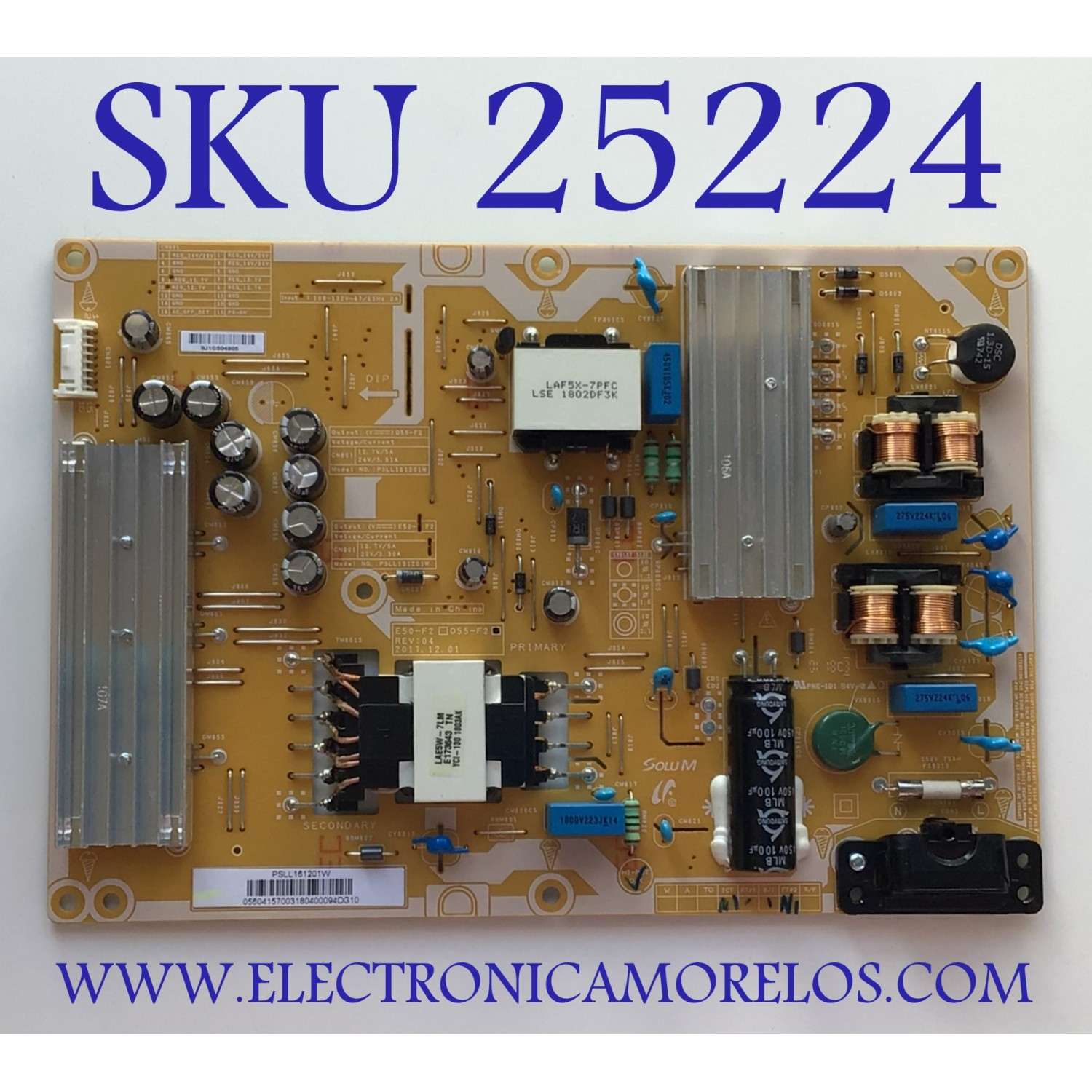 FUENTE PARA TV VIZIO NUMERO DE PARTE 056041570031 / PSLL161201W / SJ1G504805 / 05604157003180400094DG10 / MODELO D55-F2 LWZ2WXKU