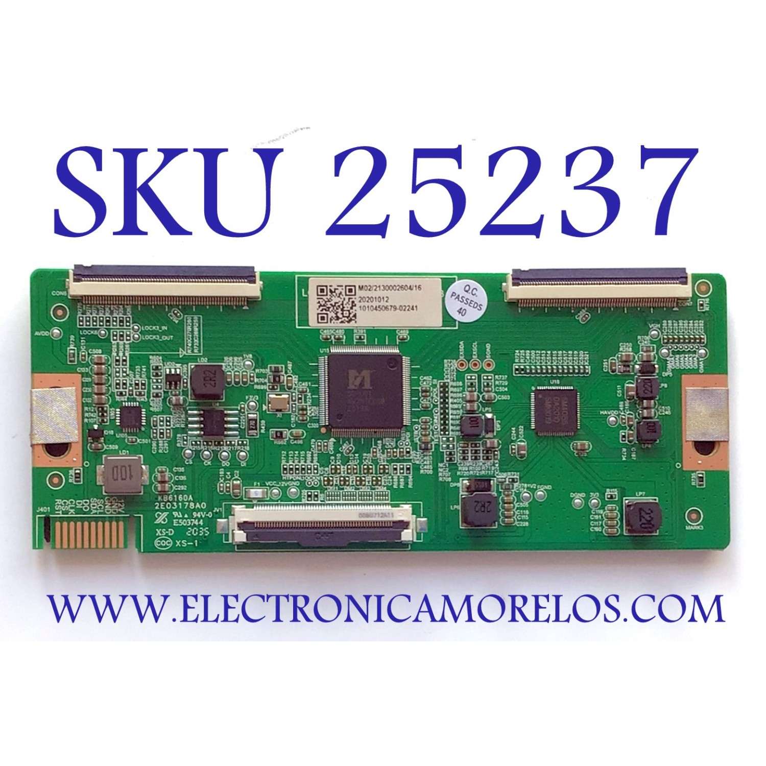 T-CON PARA TV ONN·ROKU TV 4K SMART TV (55) / NUMERO DE PARTE LG_60PIN_GOA_UHD_MU / LG_60PIN_GOA_UHD_MU V1.3 / LG_60PIN_G0A_UHD_MU / KB6160A / 2E03178A0 / PANEL LC550EQC (SM)(A4) / LC550EQC-SMA4 / MODELO 100012586