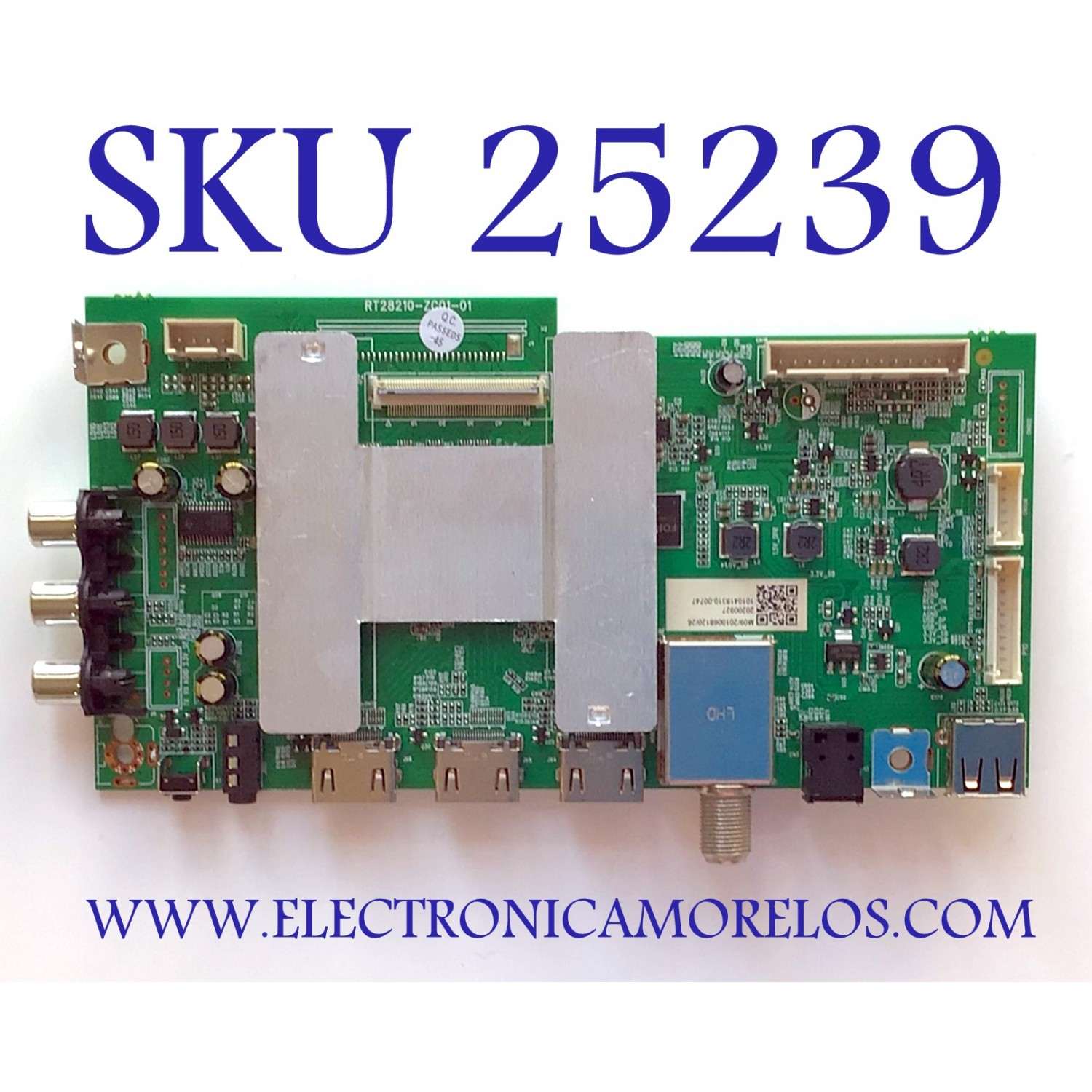 MAIN PARA TV WESTINGHOUSE·ROKU TV HD SMART TV / NUMERO DE PARTE RT28210-ZC01-01 / 2E02740A0 / KB6160A / E503744 / PANEL´S CC430LV1D01 / CC430LV1D / MODELO WR43FX2019 / ((NOTA IMPORTANTE:CHECAR QUE EL PANEL Y MODELO CORRESPONDA CON SU TELEVISION))