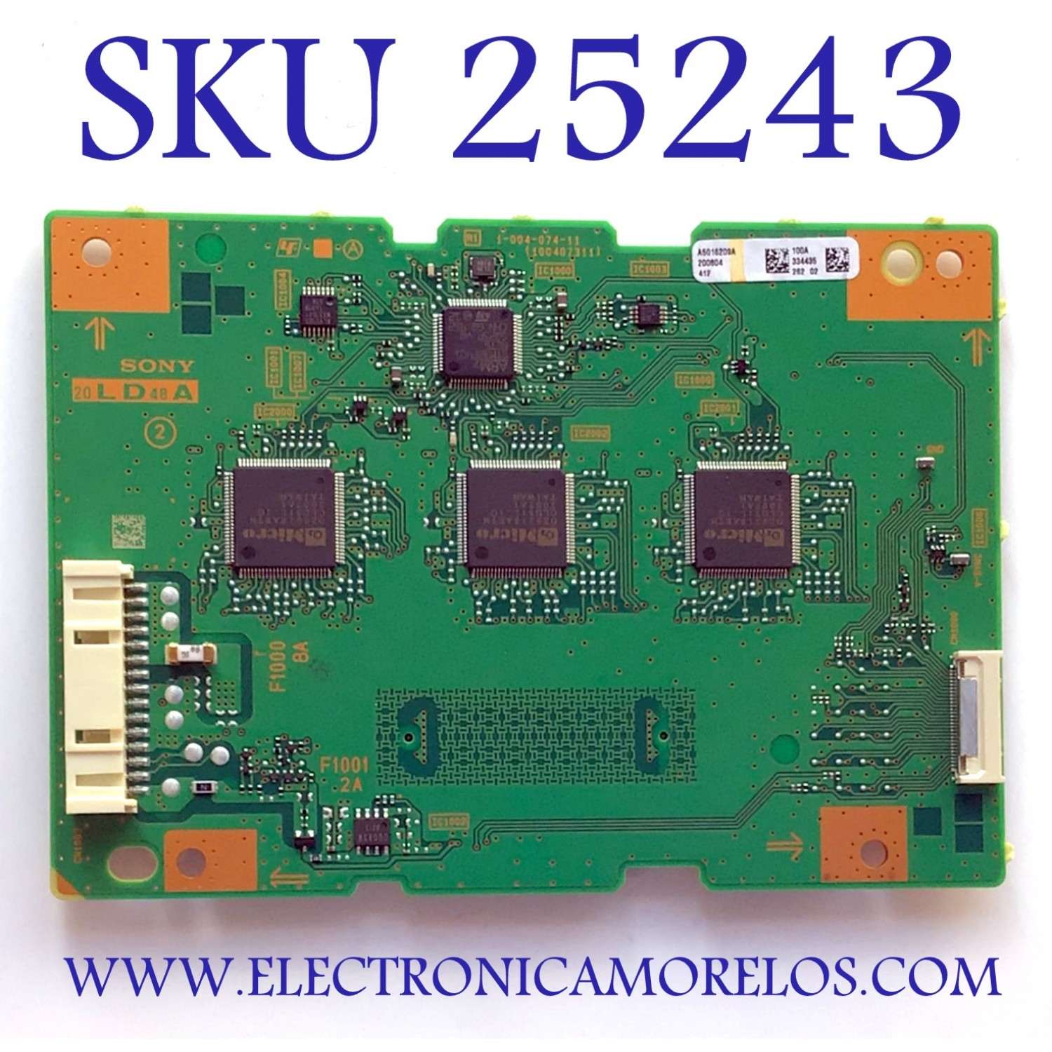 LED DRIVER PARA TV SONY BRAVIA / NUMERO DE PARTE A5016209A 100 / 1-004-074-11 / 100407311 / 100407411 / A-5016-209-A 100 / PANEL YDAF055DNU01 / DISPLAY T550QVN07.5 / MODELO XBR-55X950H / XBR55X950H