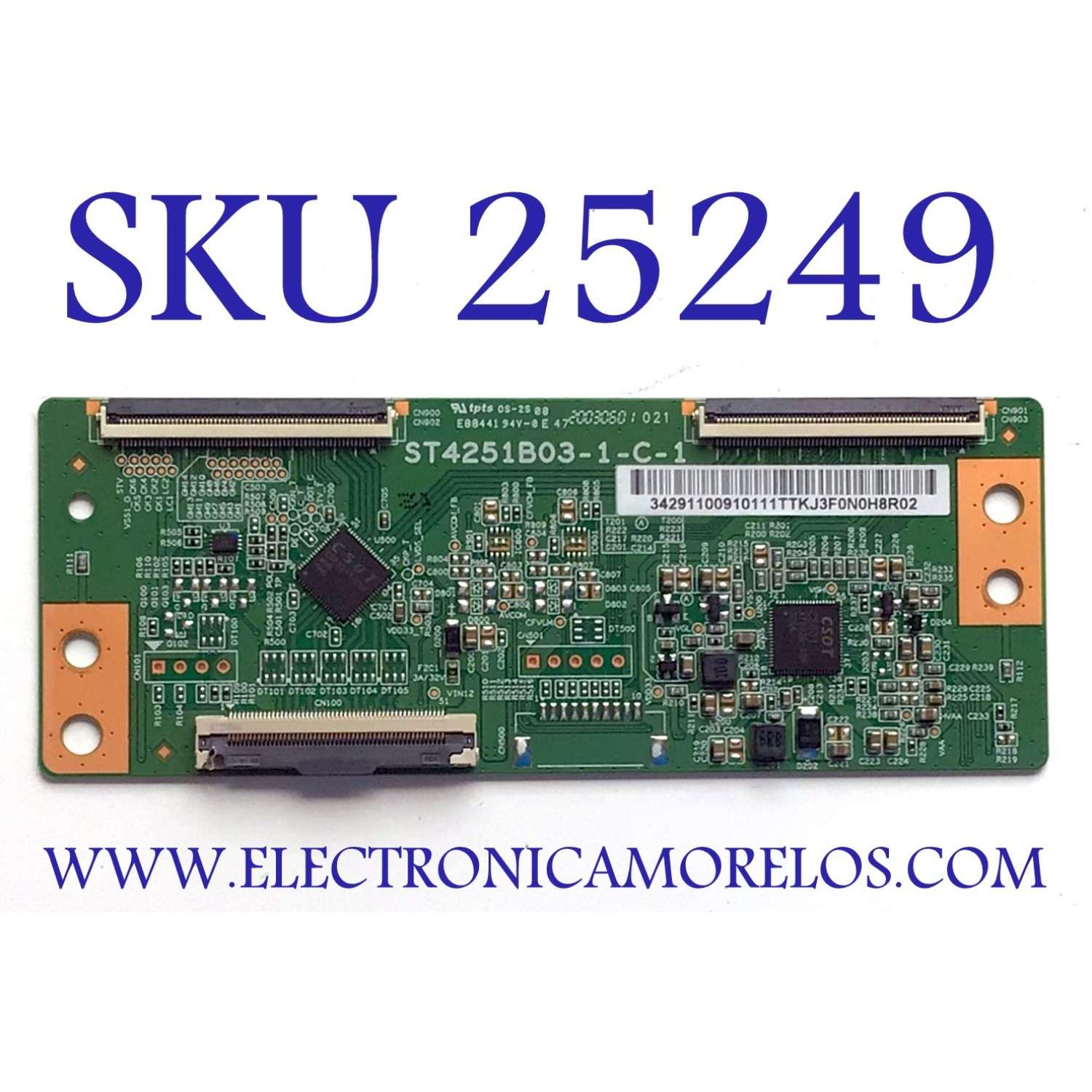 T-CON PARA TV INSIGNIA / ELEMENT / NUMERO DE PARTE 34.29110.091 / ST4251B03-1-C-1 / 3429110091 / NUMERO DE DISPLAY ST4251B03-2 VER.2.1 / MODELOS NS-43D510NA21 / ELST4316S  G9190