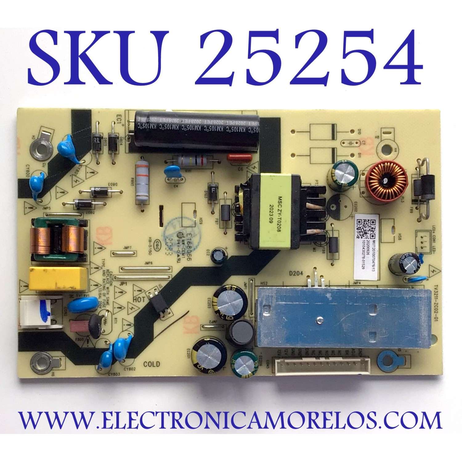 T-CON PARA TV SONY / NUMERO DE PARTE 6871L-6385E / 6870C-0848E / 6385E / LE650PQL (HP)(A4) / PANEL YDB0065UNG01 / MODELO XR-65A80J / XR65A80J