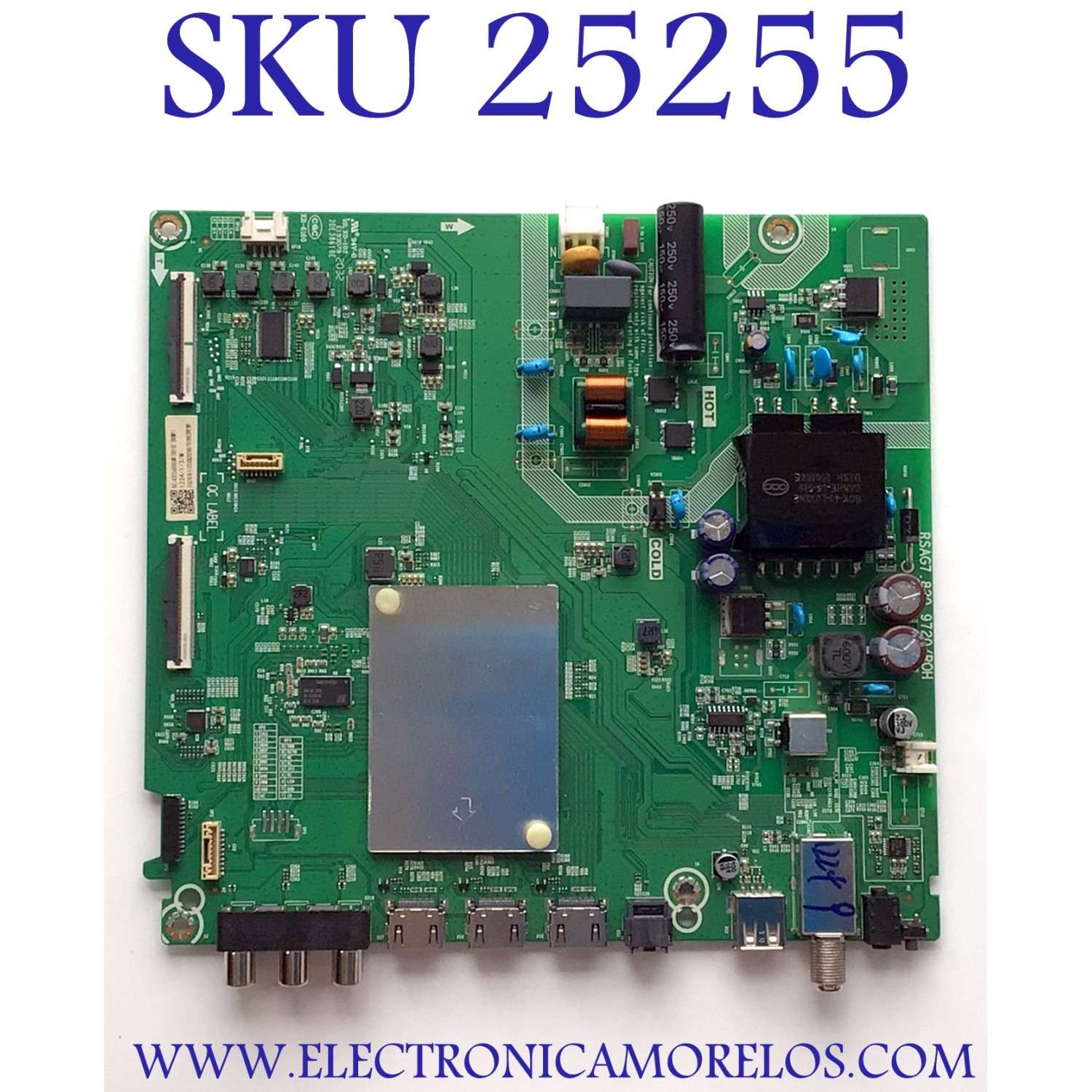MAIN FUENTE  PARA TV HISENSE NUMERO DE PARTE 276278 / RSAG7.820.9720/ROH / 1224/1/3/M / 3TE4362021K8 / TX109K209E2WY / PANEL JHD425V1F51-T0L1/MCKD-3A/ROH / MODELO 43H4F