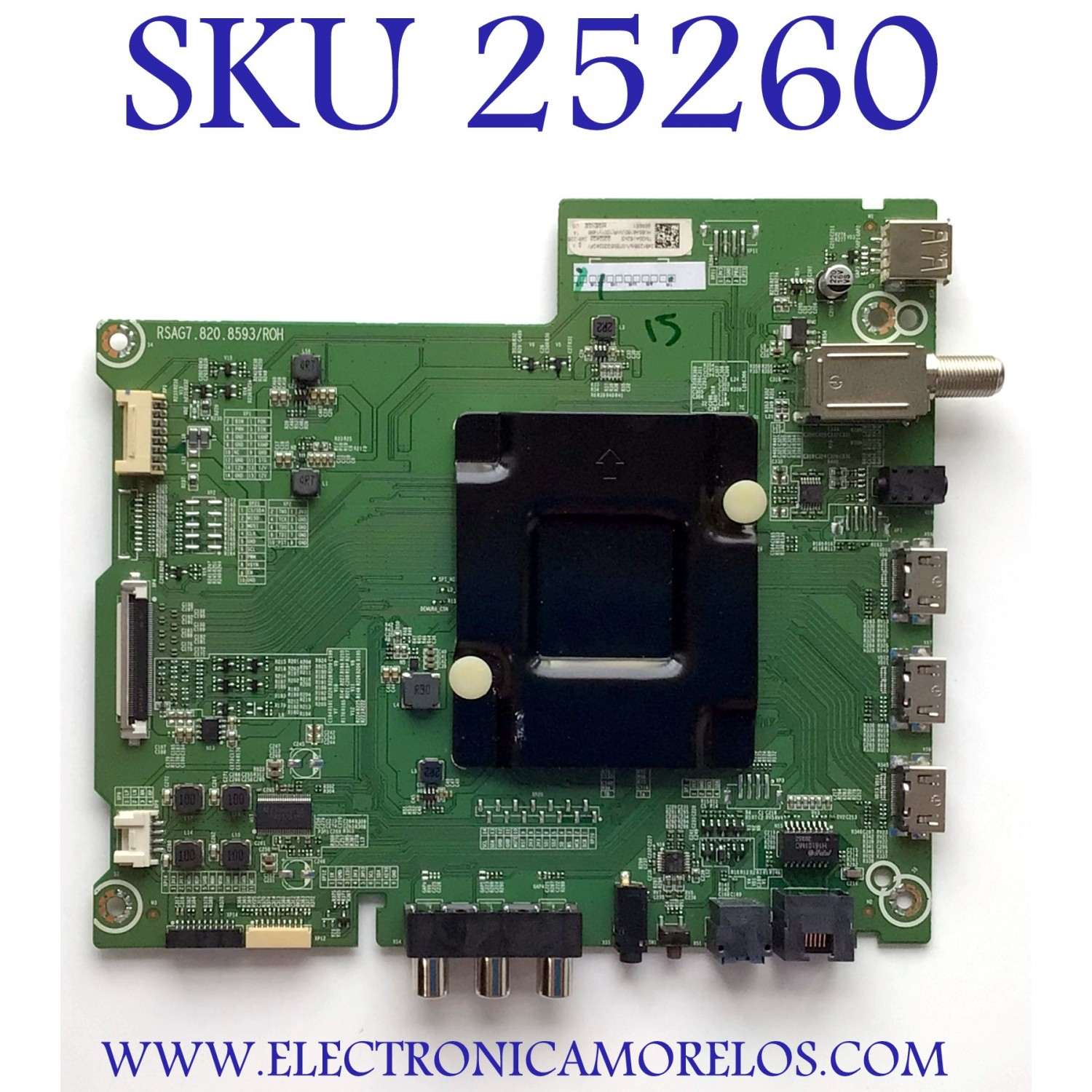 MAIN PARA TV HISENSE NUMERO DE PARTE 249123 / 249122 / RSAG7.820.8593/ROH / 3TE65G2024QF / TM20AV52K3 / HU65A6180UWR(1001)/1498 / G2024Q3 / PANEL HD650S1U71-K1/S0/6M/ROH / DISPLAY HV650QUB-F90 / MODELO 65R6E1