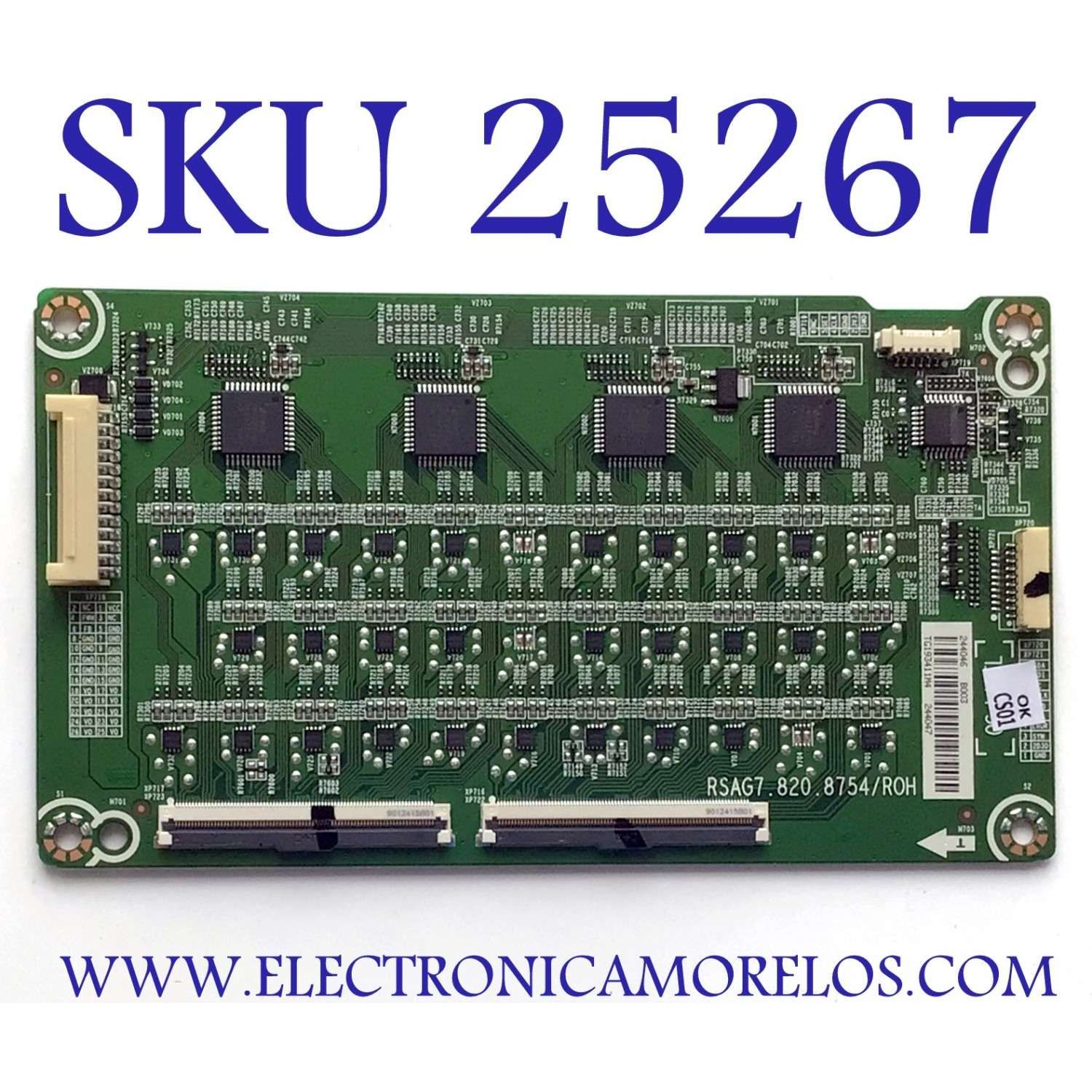 LED DRIVER PARA TV HISENSE / NUMERO DE PARTE 244046 / RSAG7.820.87547ROH / 244047 / E303981 / PANEL HD550V3U51-TAL3\S0\FJ\GM\ROH / 245526 / MODELO 55H8F 55A6501EU