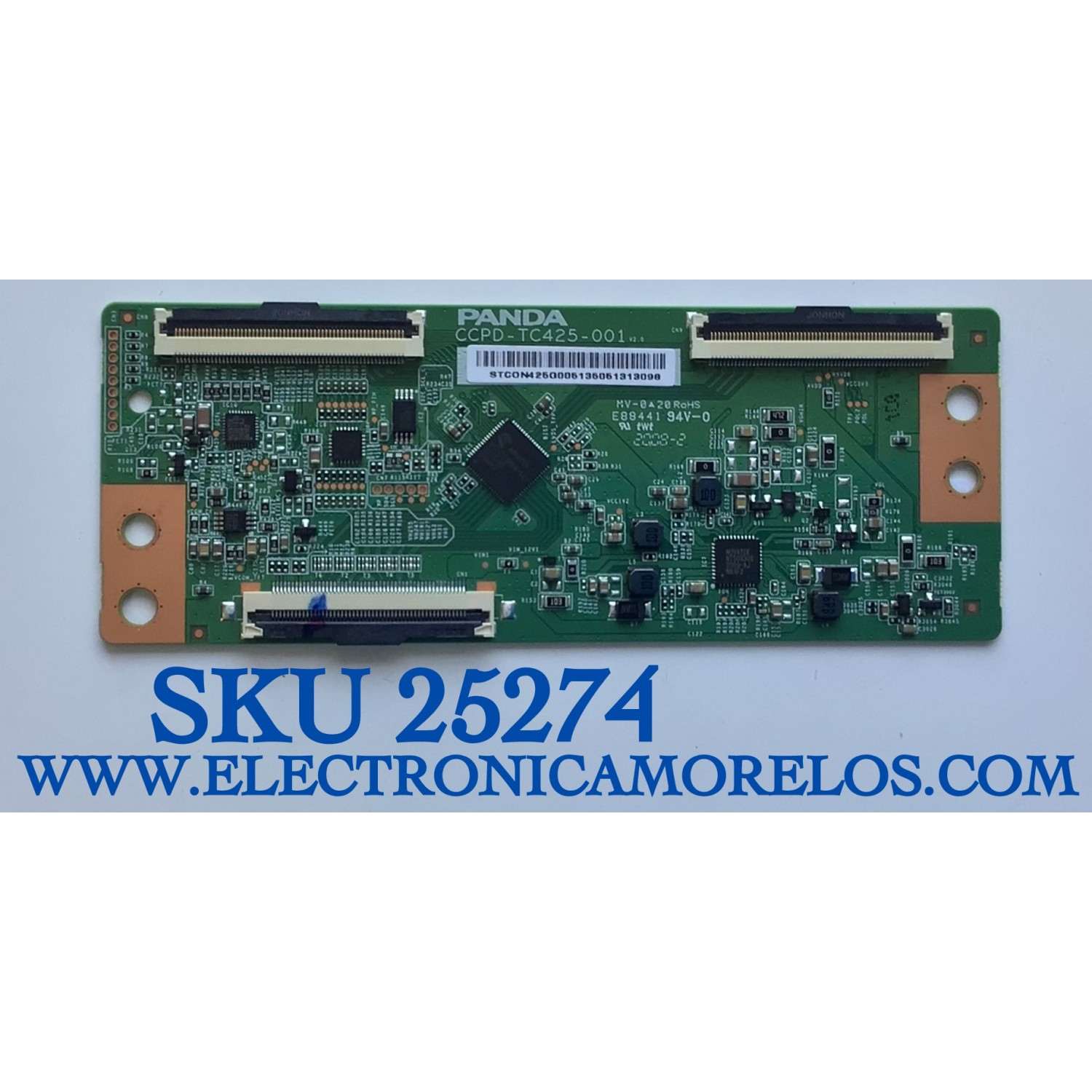T-CON PARA TV HITACHI / EVL / NUMERO DE PARTE STCON425G005 / CCPD-TC425-001 / STCON425G-005 / STCON425G0051313098 / E88441 / PANEL'S LVF430PADX E0090 / LVF430PADX E0024 / DISPLAY CC430LV1D VER.02 / MODELOS 43D33 / 43EVLSM / HKP43SM8 / HKP43SM8NEG