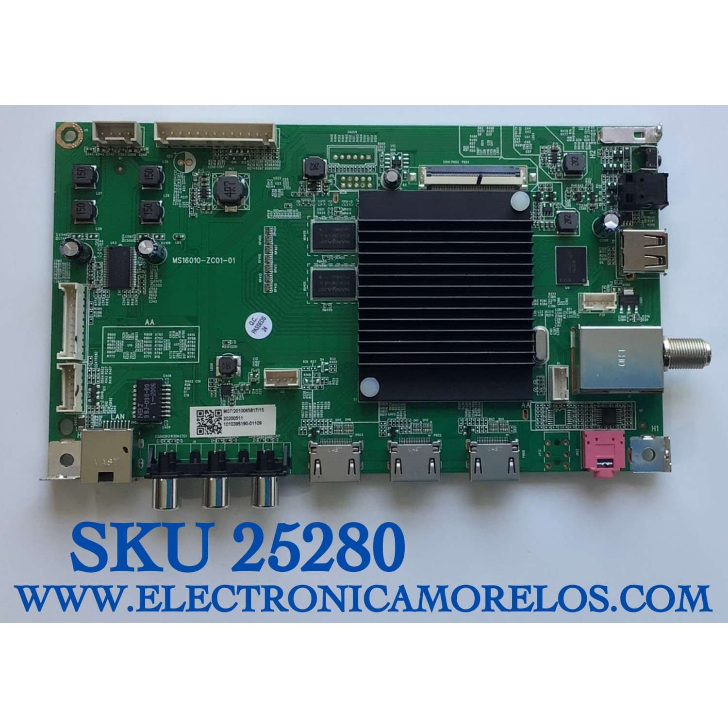 MAIN PARA TV WESTINGHOUSE NUMERO DE PARTE WR43FX2019 / MS16010-ZC01-01 / M07/2010065817/15 / 20200511 / 1010395190-01109 / MODELO WR43FX2019