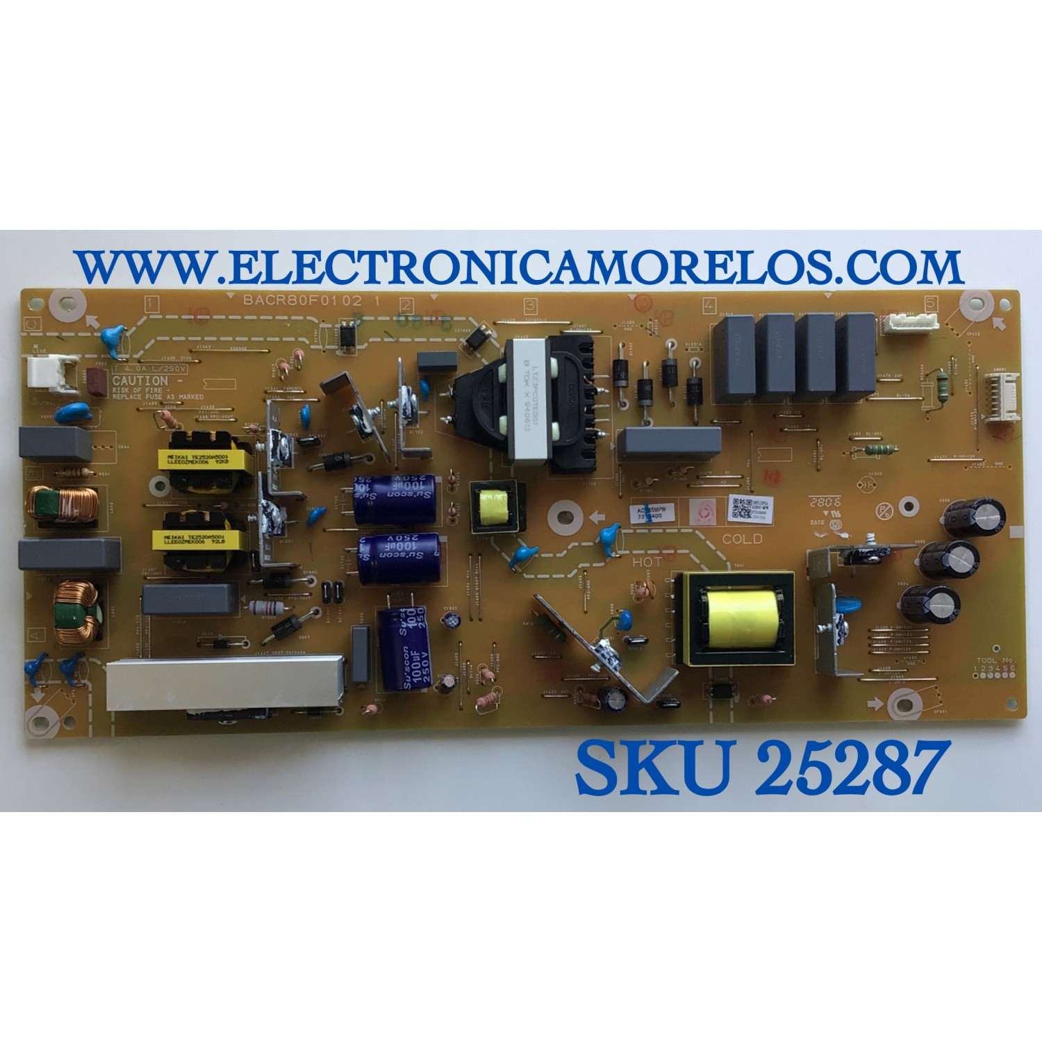FUENTE DE PODER PARA TV PHILIPS NUMERO DE PARTE ACR85-MPW / BACR80F01 02 1 / ACR85MPW / 190513P5A / MODELO 65PFL5604