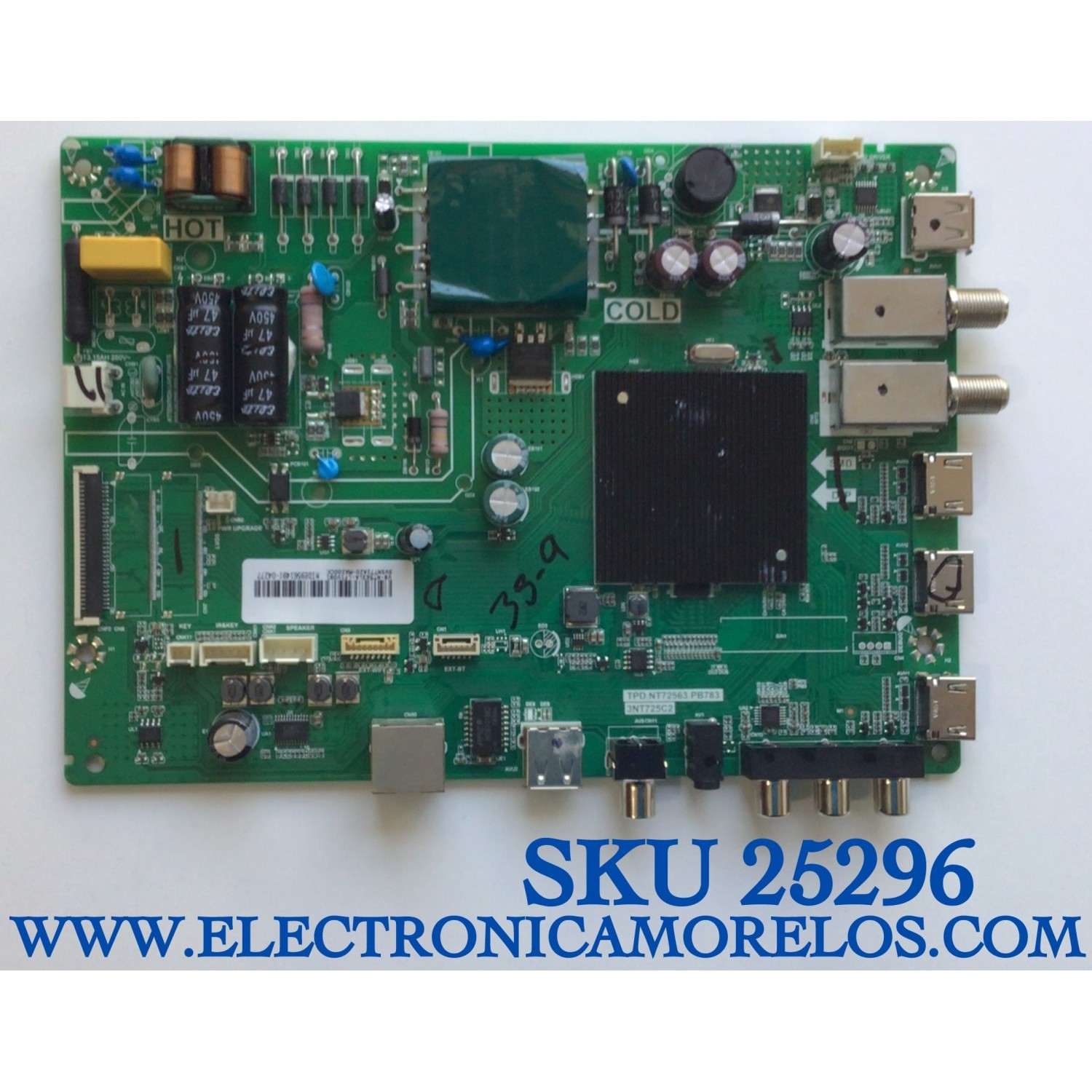 MAIN FUENTE PARA TV JVC / SVSNT72A20-MA200CK / TPD.NT72563.PB783 / 3NT725C2 / V8-NT563LA-LF1V081 / MIDE956149I-04277 ESTA TARJETA ES CHINA Y ES UTILIZADA EN DIFERENTES MARCAS Y MODELOS / ENTRAR A DESCRIPCIÓN DEL PRODUCTO