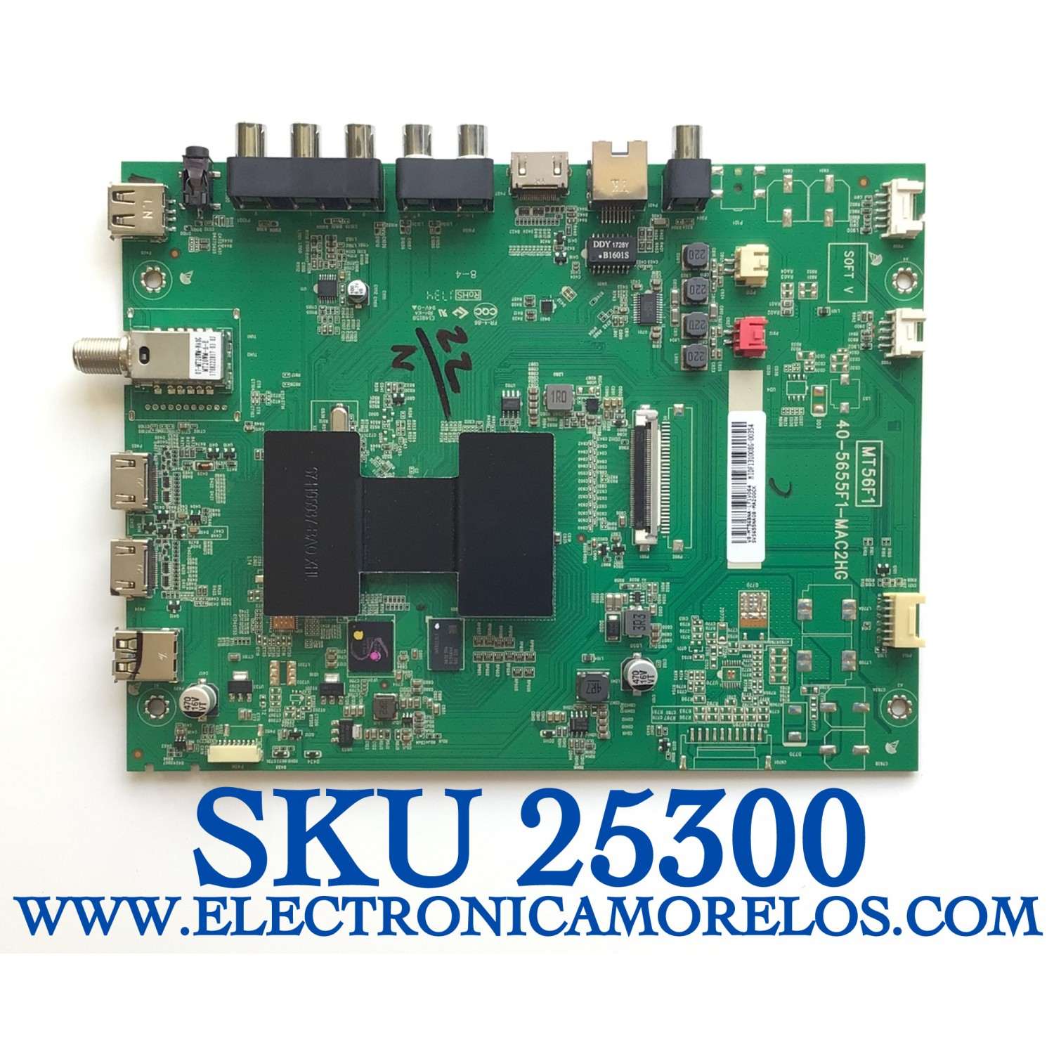 MAIN PARA TV ATVIO / SVS655NA08-MA200CK / MT56F1 / 40-5655F1-MAC2HG / V8-MT56BNA-LF1V064 / MIDF1310086-00354 / MODELO 49'' / ESTA TARJETA ES CHINA Y ES UTILIZADA EN DIFERENTES MARCAS Y MODELOS / ENTRAR A DESCRIPCIÓN DEL PRODUCTO