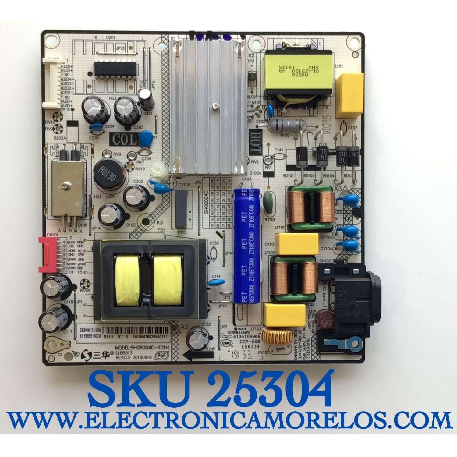 FUENTE PARA TV PHILIPS 81-PBE055-H4C13A / SHG6004C-101H / SH1904190265A0777 / SHG6004C13-101HA / MODELO 50PFL5504/F8  50PFL4864/F7