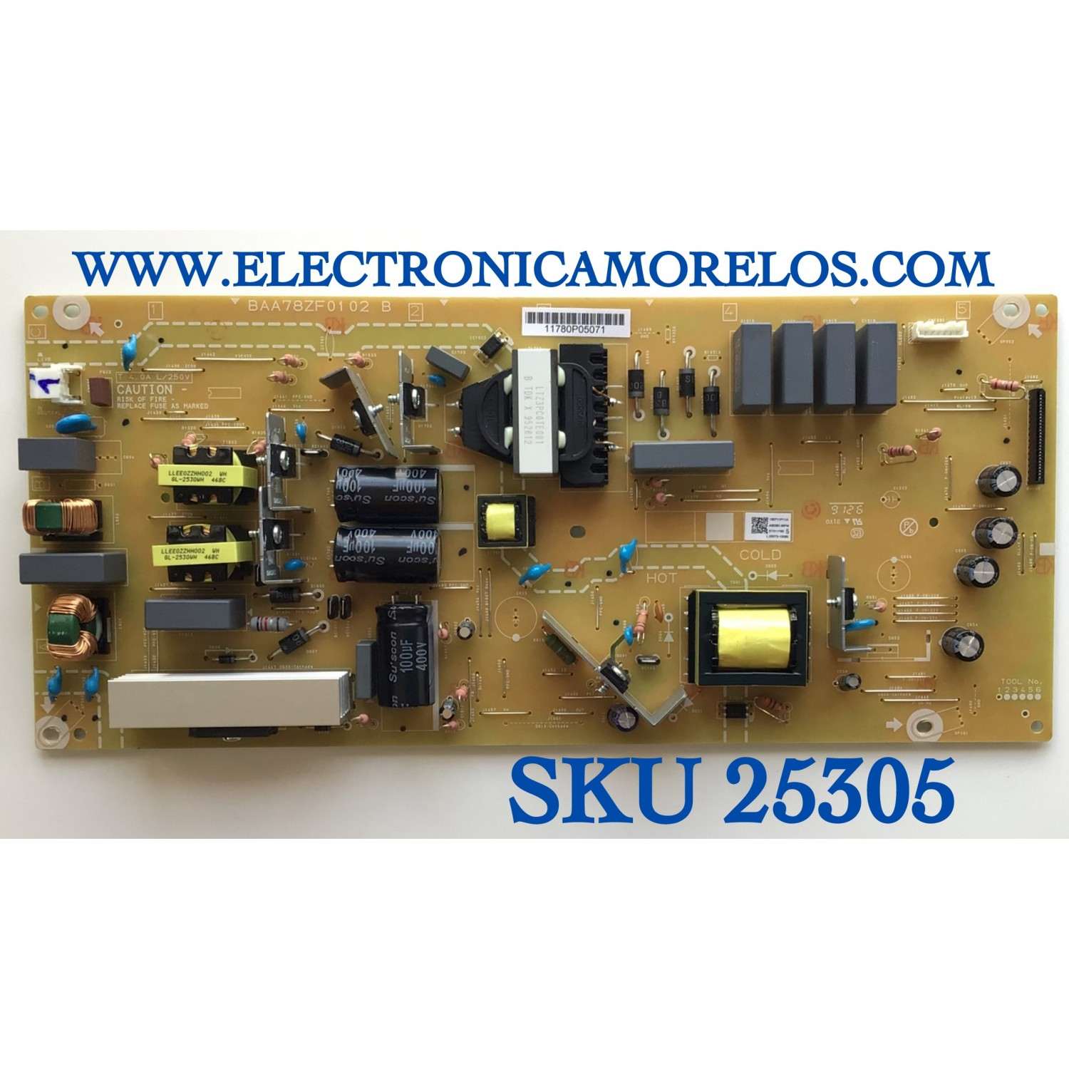 FUENTE DE PODER PARA TV PHILIPS NUMERO DE PARTE ABD8C-MPW / BAA78ZF01 02 B / ABD8CMPW / MODELO 65PFL5504/F7