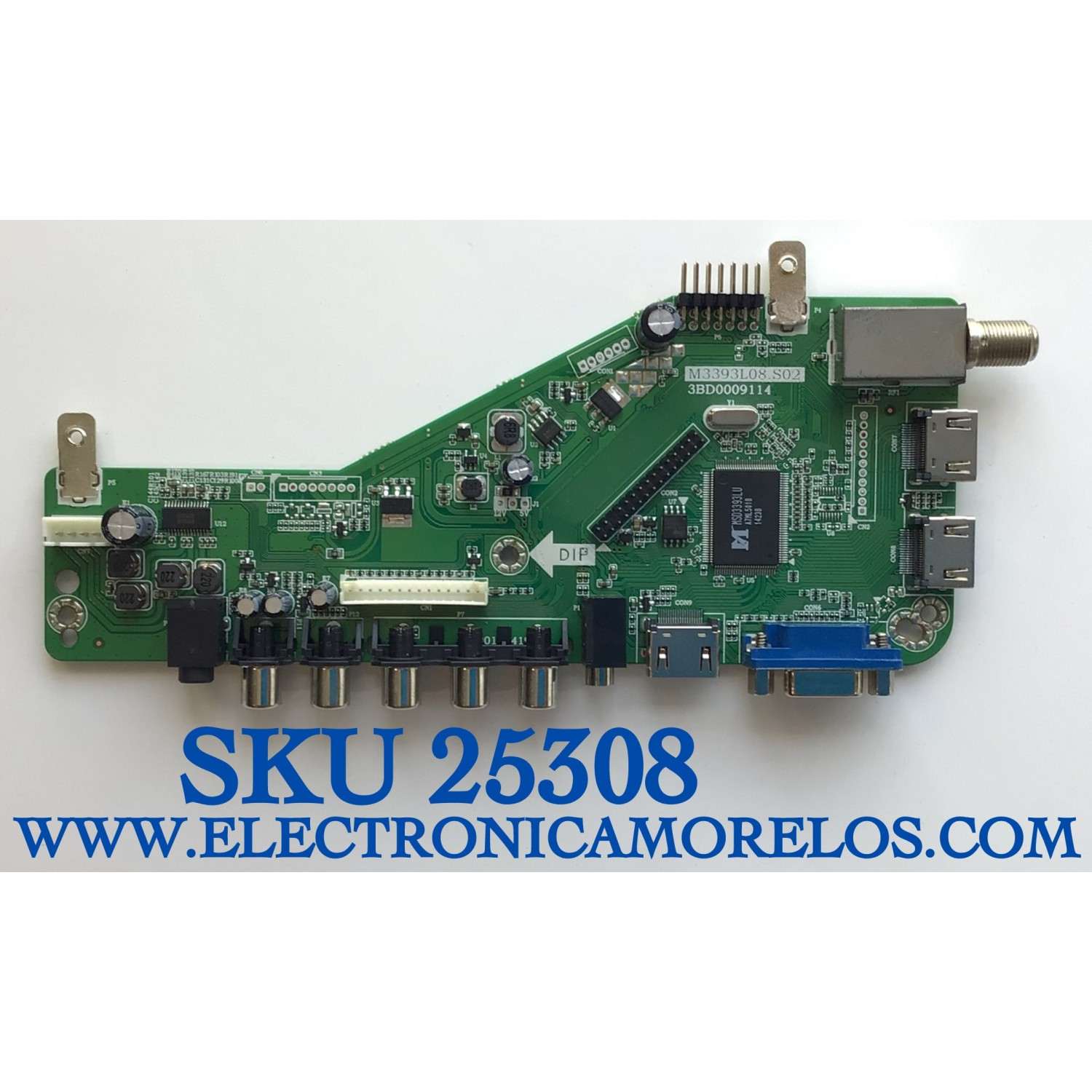 MAIN PARA TV VIOS / NUMERO DE PARTE M3393L08.S108.020 / M3393L08.S02 / 3BD0009114 / AY1450A073518 / PANEL CN48HC820 / DISPLAY HV480FH2-600 / MODELO VLEDTV4814