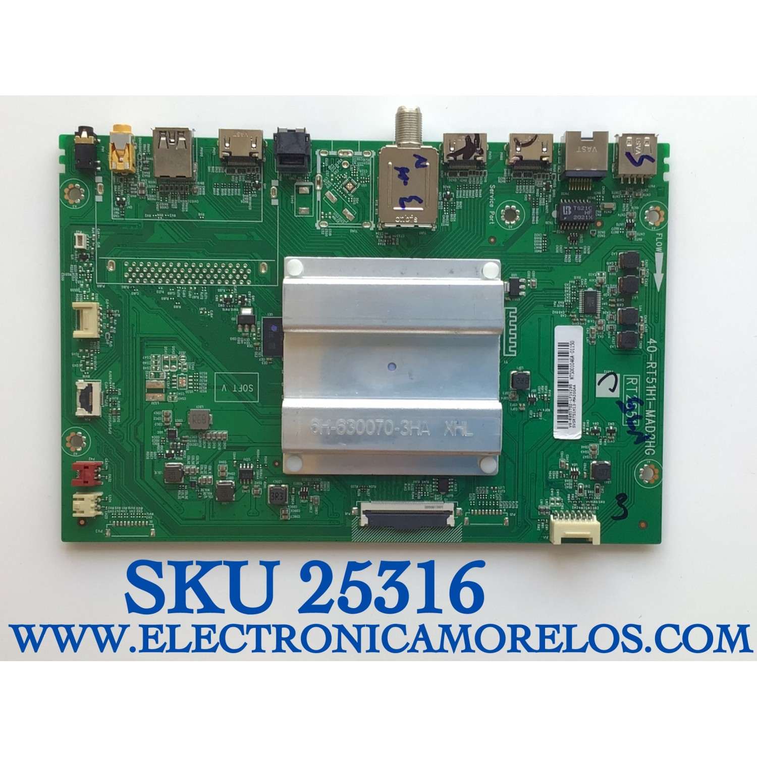 MAIN PARA TV TCL / NUMERO DE PARTE SVSRT51H13-MA200AA / 40-RT51H1-MAD2HG / RT2851 / V8-R851T02-LF1V295  / NTS001046A-01150 / ESTA TERJETA ES CHINA Y ES UTILIZADA EN DIFERENTES MARCAS Y MODELOS / ENTRAR A DESCRIPCIÓN DEL PRODUCTO / 
