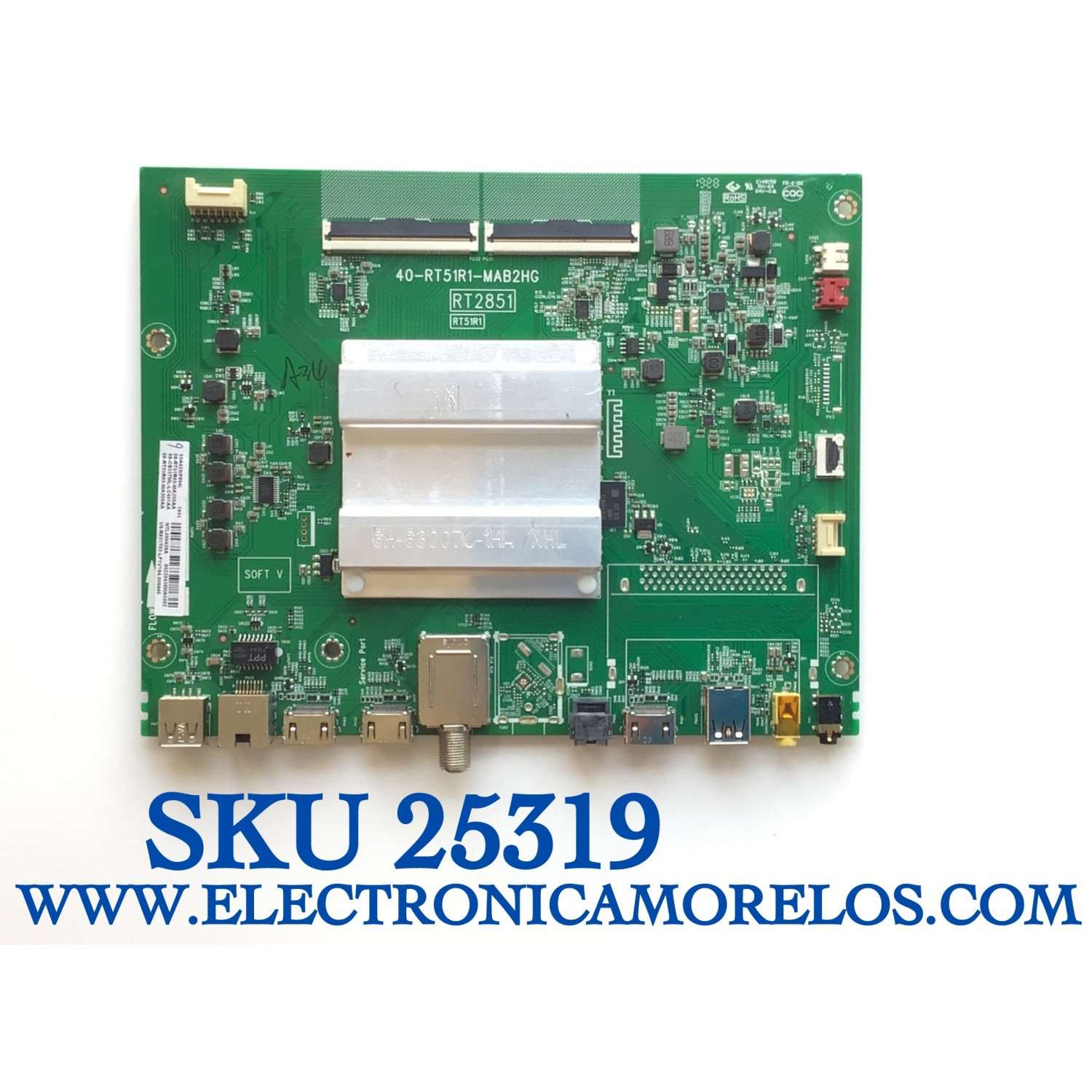 MAIN PARA TV TCL / NUMERO DE PARTE 08-CS55TML-LC401AA / 40-RT51R1-MAB2HG / RT2851 / RT51R1 / 08-RT51R03-MA200AA / 08-RT51R03-MA300AA / NTL000428A / V8-R851T02-LFV184.008440 / 80220436MA0002 / MODELO 55A423