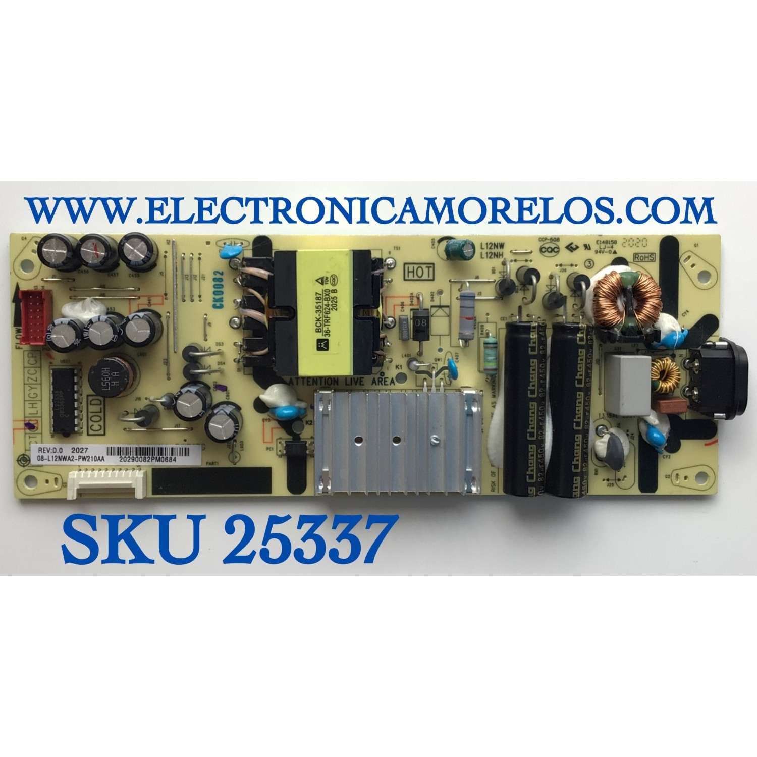 FUENTE DE PODER PARA TV TCL / NUMERO DE PARTE 08-L12NWA2-PW210AA / CCP-508 / L12NW / L12NH / 20244761PS / ESTA TARJETA ES CHINA Y ES UTILIZADA EN DIFERENTES MARCAS Y MODELOS / ENTRAR A DESCRIPCIÓN DEL PRODUCTO 