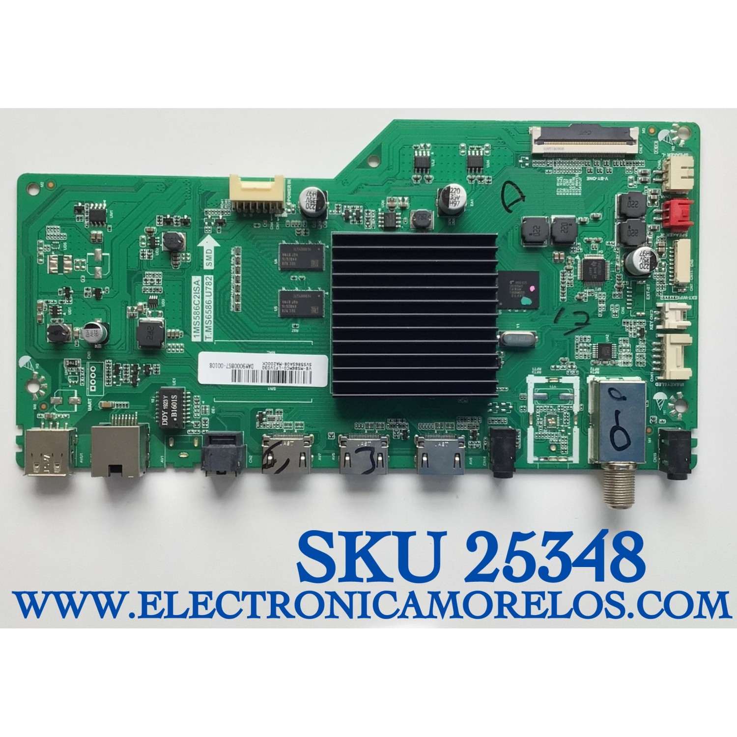 MAIN PARA TV PIONEER / SVS586SA08-MA200CK / 1MS586C2ISA / T.MS6586.U782 / V8-MS86MC0-LF1V030 / DAM9000867-00108 /  ESTA TARJETA ES CHINA Y ES UTILIZADA EN DIFERENTES MARCAS Y MODELOS / ENTRAR A DESCRIPCIÓN DEL PRODUCTO 