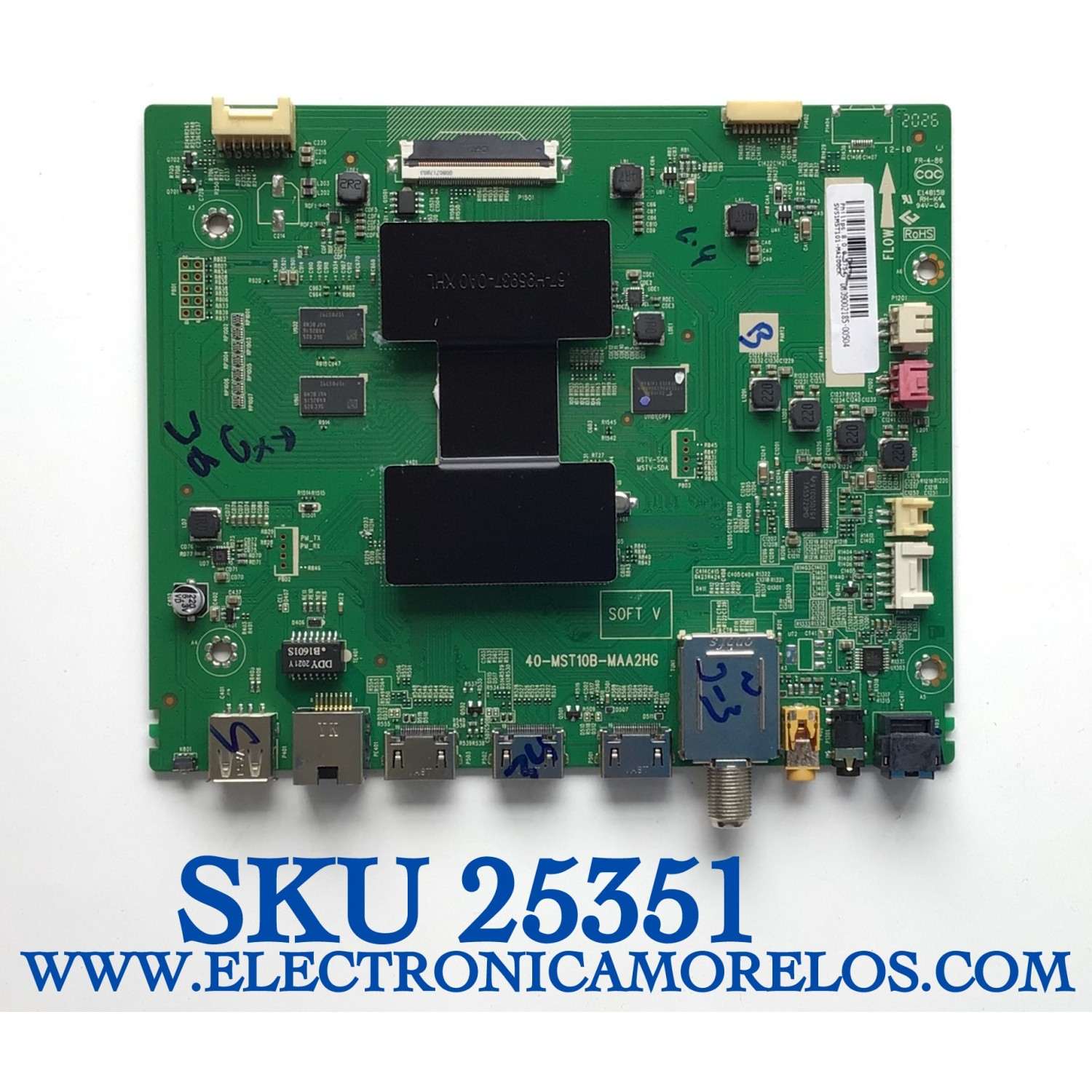 MAIN PARA TV SANYO/ SVS1MST101-MA200CK / 40-MST10B-MAA2HG / DMD9002185-00504 / DMD9002185 / MODELO FW65R70F