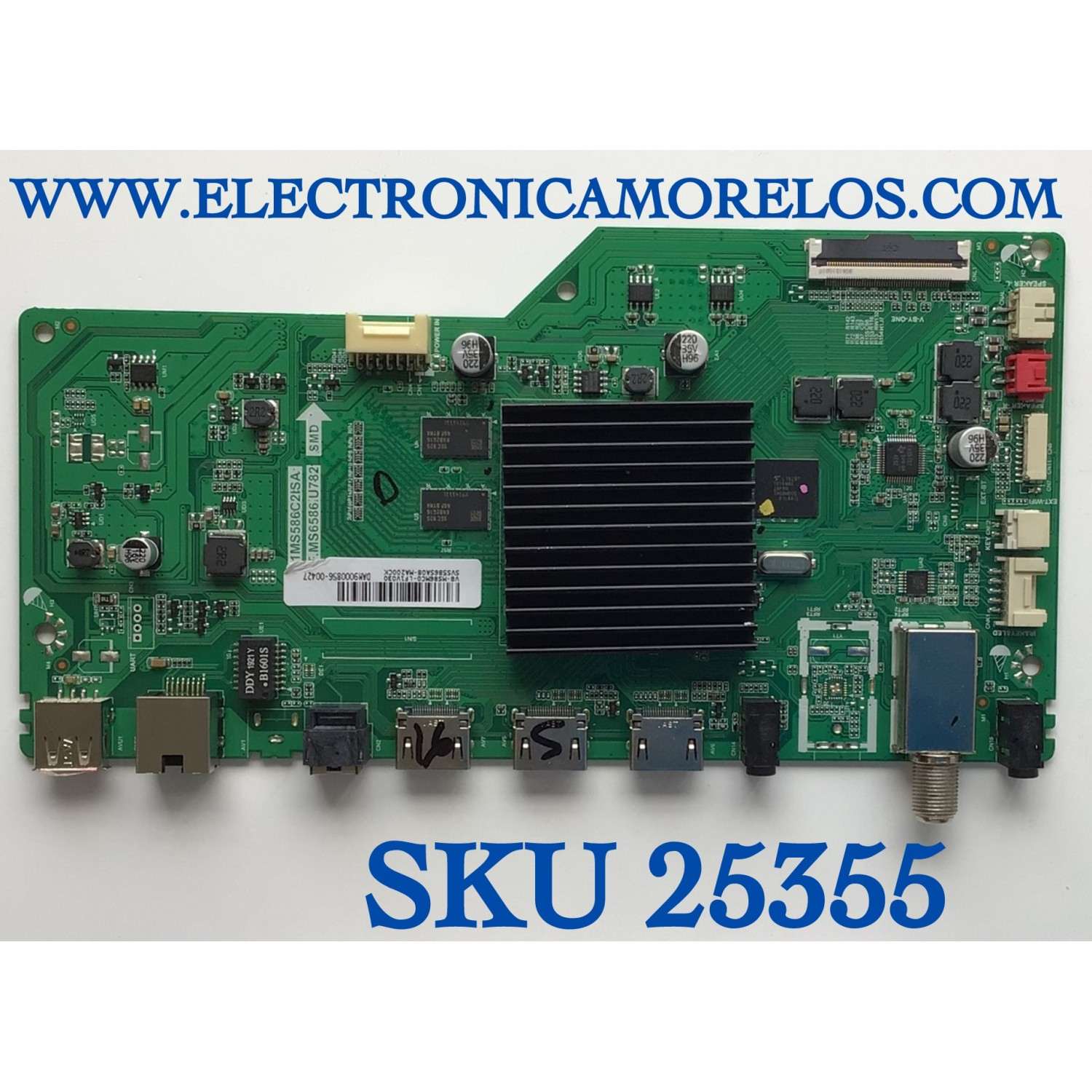 MAIN PARA TV PIONEER / SVS586A08-MA200CK / 1MS586C2ISA / T.MS6586.U782 / V8-MS86MC0-LF1V030 / DAM9000856-00427 / ESTA TARJETA ES CHINA Y ES UTILIZADA EN DIFERENTES MARCAS Y MODELOS / ENTRAR A DESCRIPCIÓN DEL PRODUCTO 