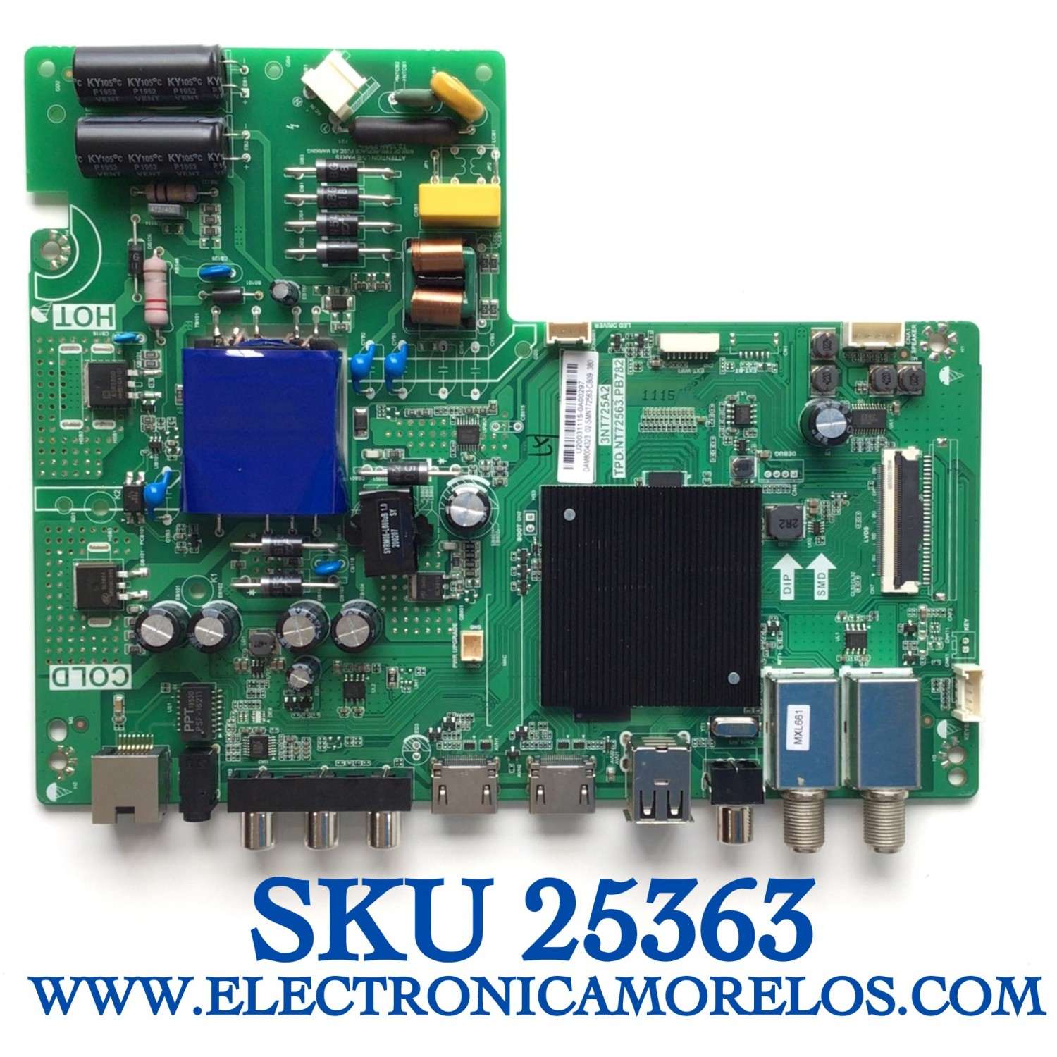 MAIN FUENTE PARA TV CHALLENGER / NUMERO DE PARTE 02-SMNT72563-CB09 / 3NT725A2 / TPD.NT72563.PB782 / U20031115-0A00297