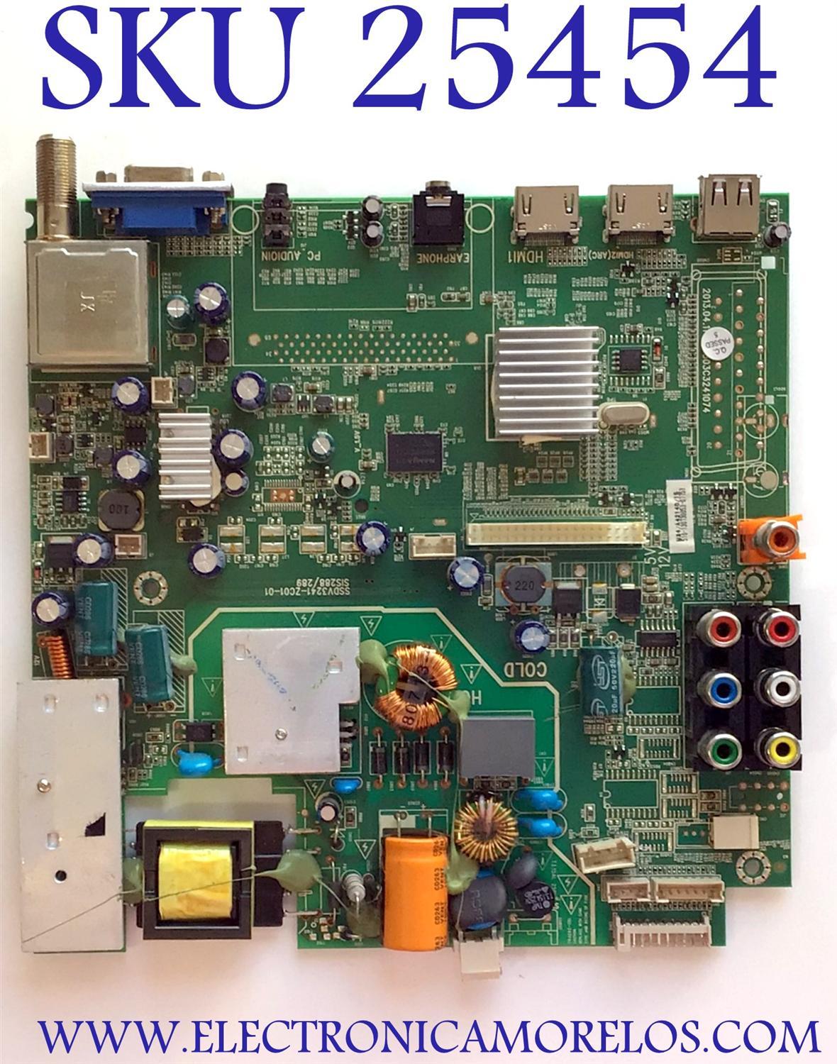 MAIN FUENTE PARA TV WESTINGHOUSE / NUMERO DE PARTE 510-130730053 / SSDV3241-ZC01-01 / SIS288 / 289 / 2D7K001E236CH13 / M34 / A2140 / 16 / 510-130730053-07753 / MODELO EU24H1G1