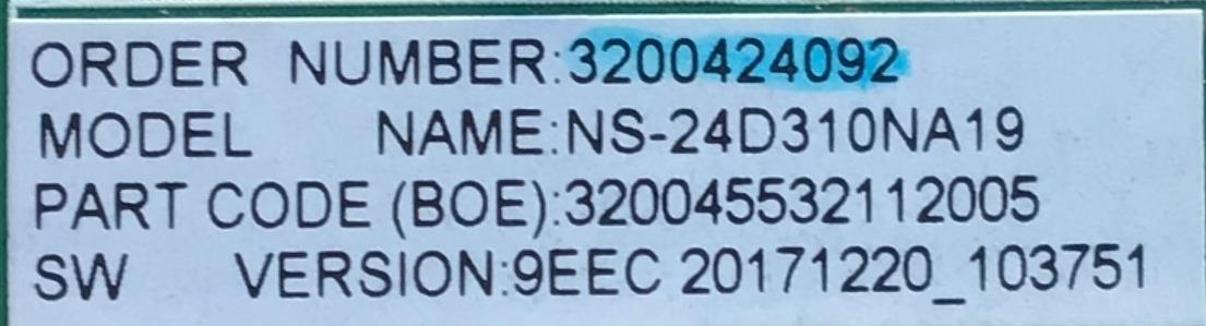 MAIN FUENTE (COMBO) PARA TV INSIGNIA / NUMERO DE PARTE 3200424092 / TP.MS3553.PA592 / 320045532112005 / H17123619 / E254215 / 9EEC 20171220_103751 / PANEL BOEI236WX1 / MODELO NS-24D310NA19  - Imagen 3