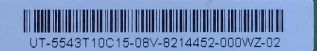T-CON PARA TV WESTINGHOUSE / NUMERO DE PARTE 5543T10C15 / 85T14 C03 CTRL / UT-5543T10C15-08V-8214452 / PANEL V430DJ-Q01 / MODELO WR43UX4019 - Imagen 2