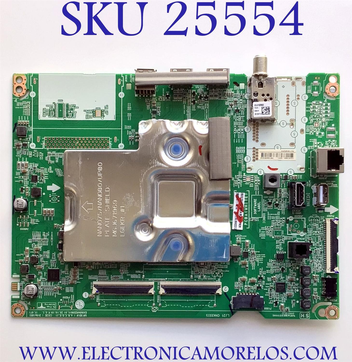 MAIN PARA SMART TV LG  4K UHD  / NUMERO DE PARTE EBT66622202 / EAX69462206(1.0) / 1CEBT0D0-00EL / RU13B6A0PH / PANEL NC700TQG-VSKH1 / MODELOS 70UP8070PUA / 70UP8070PUA.BUSMLKR
