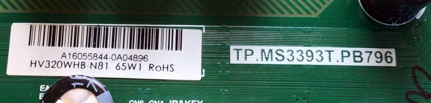 MAIN FUENTE (COMBO) PARA TV INSIGNIA / NUMERO DE PARTE 22002A0166T-15 / TP.MS3393T.PB796 / A16055844-0A04896 / HV320WHB-N81 / 3200192502 / PANEL  BOEI320WX1-01 / MODELO NS-32D310NA17 - Imagen 3