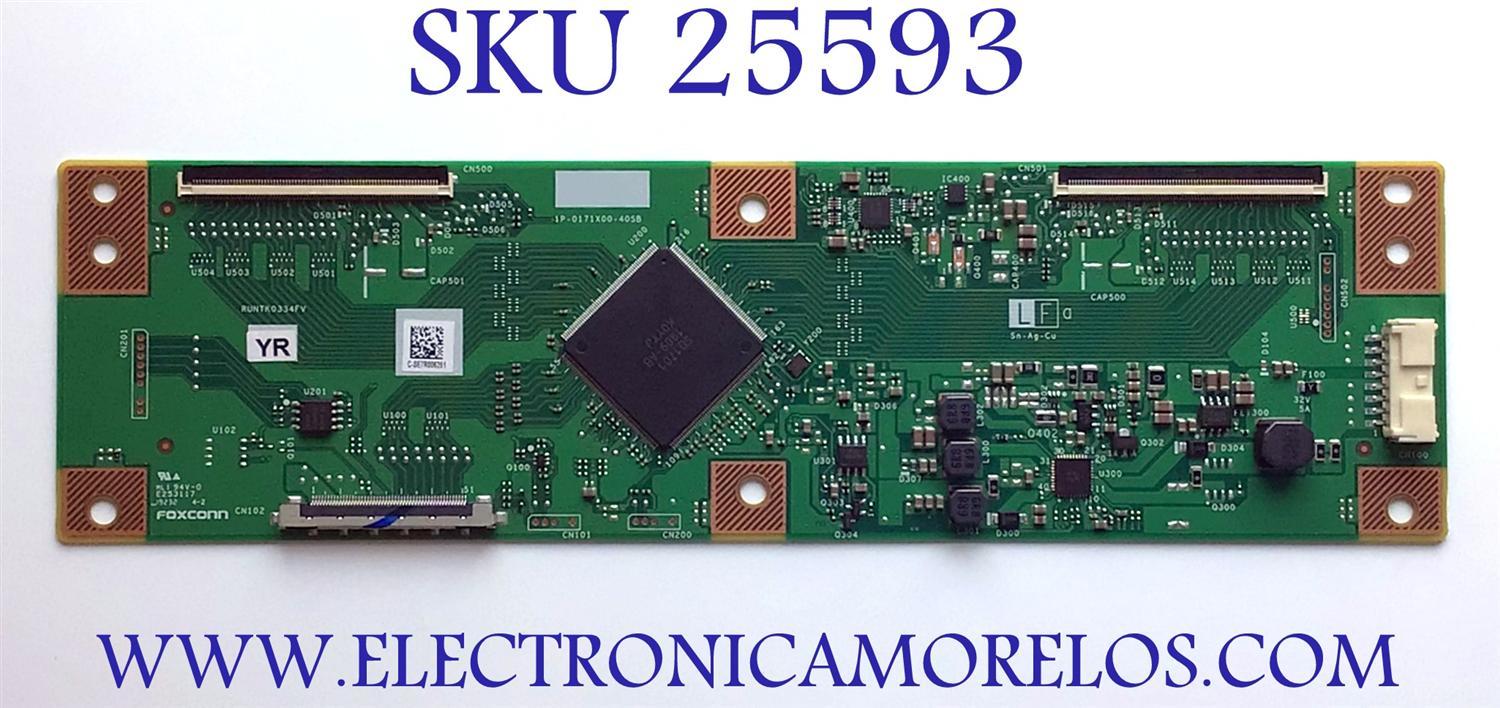 T-CON PARA TV ONN·ROKU TV 4K UHD SMART TV (70) / NUMERO DE PARTE RUNTK0334FVYR / 1P-0171X00-40SB / RUNTK0334FV / E253117 / PANEL JE695R3HB9L / DISPLAY JE695R3HB9L / MODELO 100012588