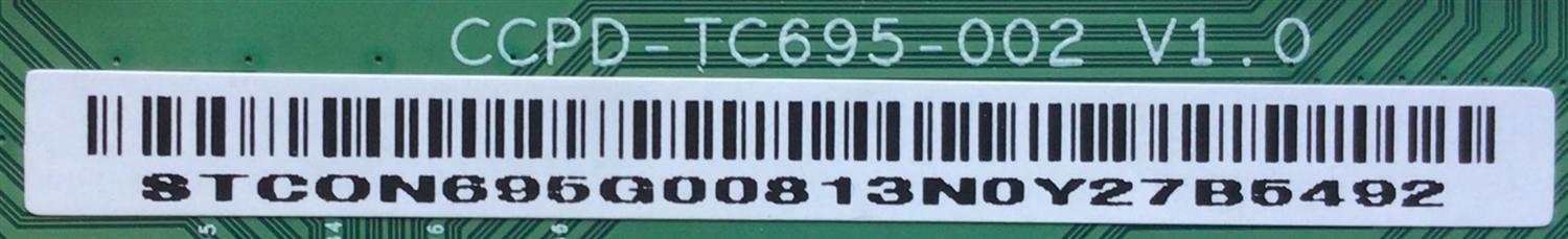 T-CON PARA TV VIZIO 4K HDR UHD SMART TV / NUMERO DE PARTE STCON695G / CCPD-TC695-002 / CCPD-TC695-002 V1.0 / STCON695G-008 / STCON695G008 / PANEL TPT700U2-PV3D.Q REV:S01K / MODELOS V705-H1 / V705-H1 LTCDZJ / V705-H1 LMXDZJ - Imagen 2