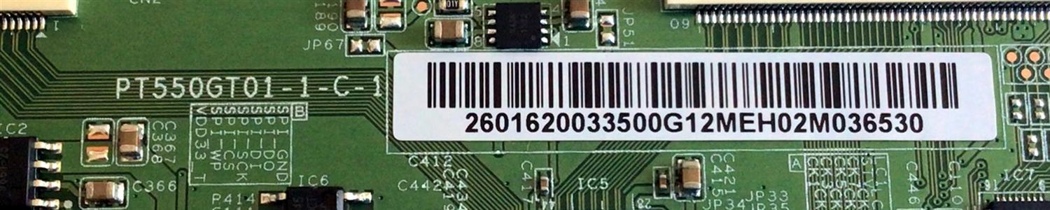 T-CON PARA TV SCEPTRE / NUMERO DE PARTE 260162003350 / PT550GT01-1-C-1 / 2601620033500G12MEH02M036530 / PANEL'S HK550WLEDM-JH0GH / PT550GT01-01 / MODELOS G55 / A558CV-U - Imagen 2
