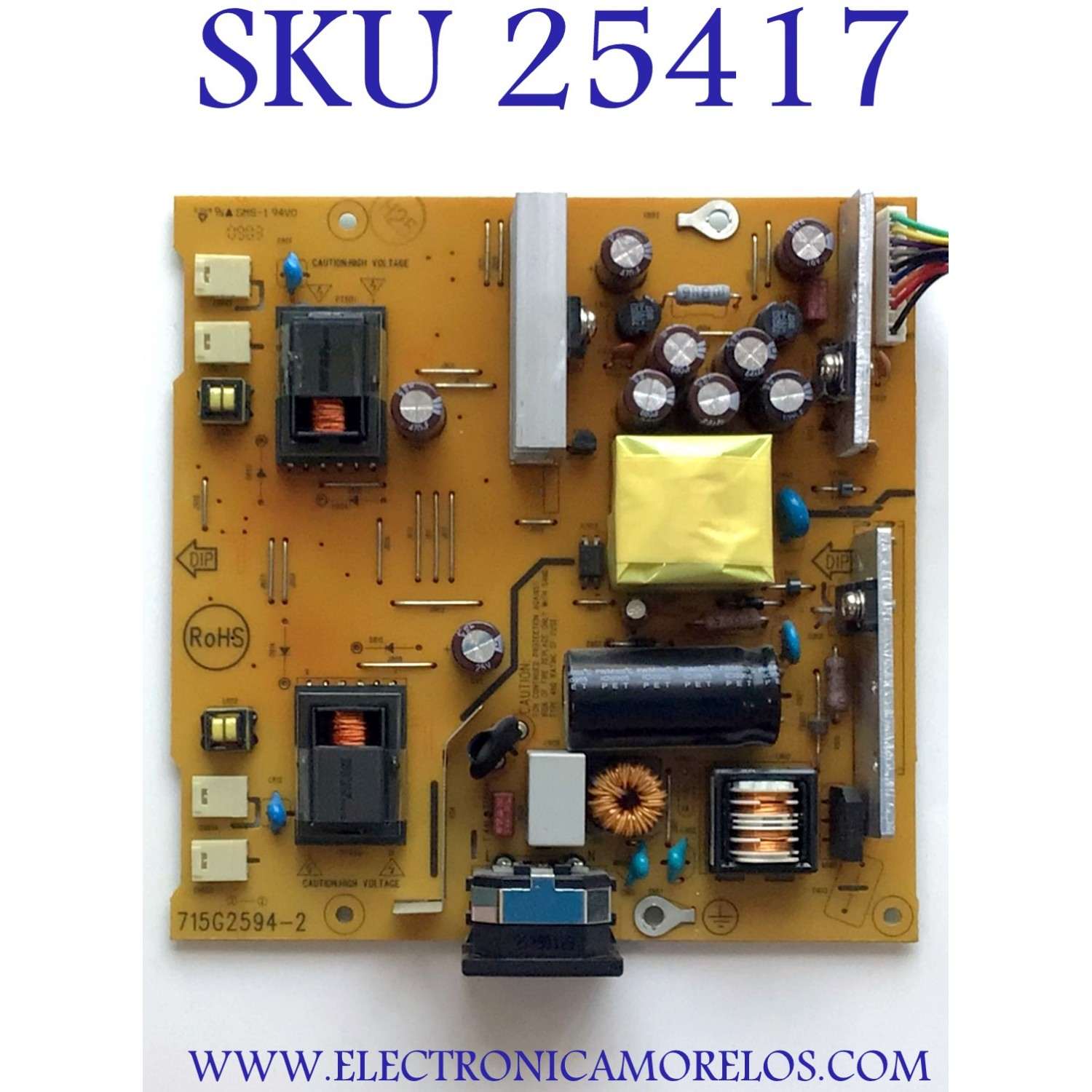 FUENTE PARA TV ASUS NUMERO DE PARTE 8G42MQDX / 715G2594-2 / 1285566P0575 / (T) 8G42MQDX TOP:A PB:A / PANEL M260J3-L01 REV.C1 / MODELO VK266 VK266H