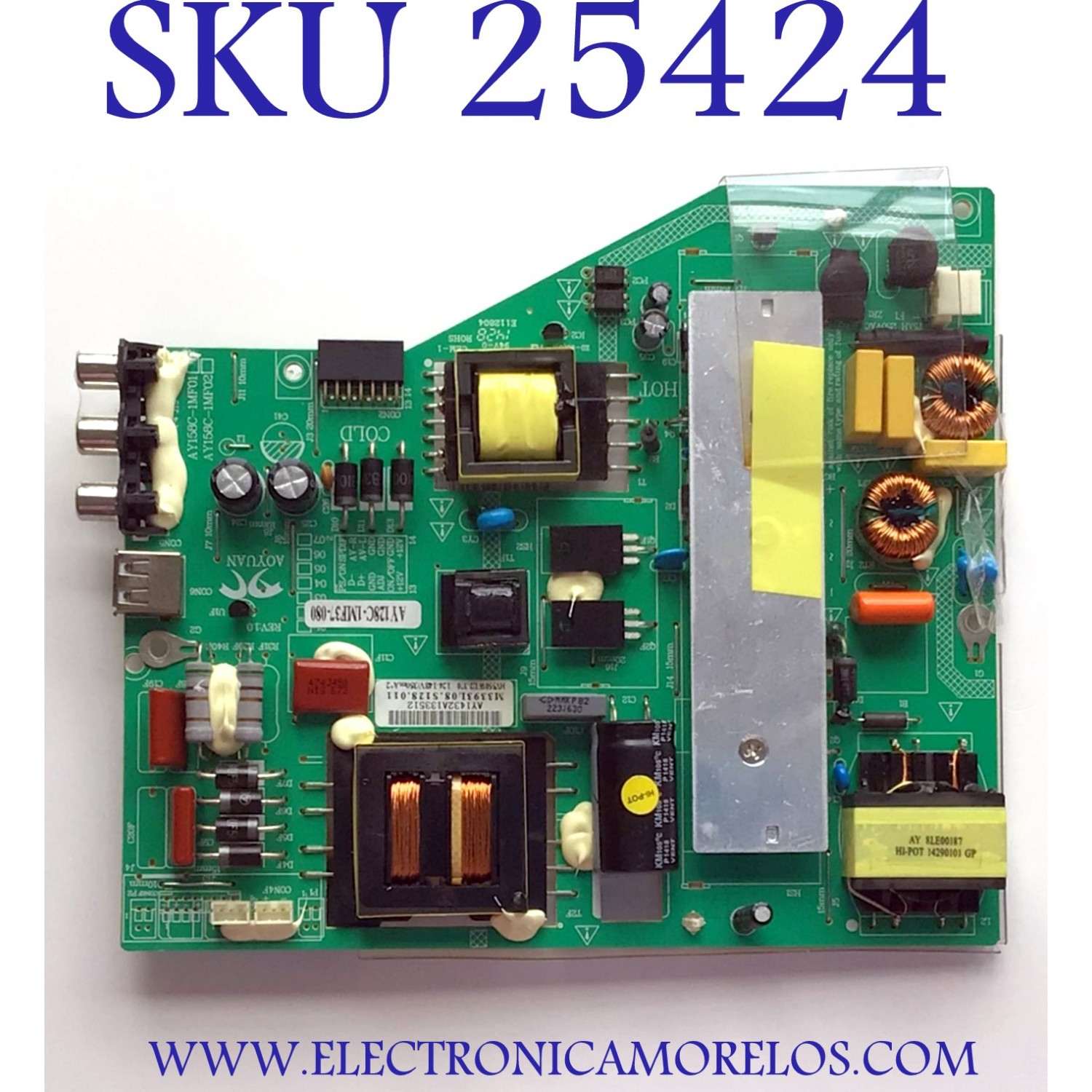 FUENTE PARA TV PROSCAN NUMERO DE PARTE AY128C-1MF37-080 / AY1432A133512 / M3393L08.S128.011 / HV550WU2-370 / PANEL CN55CM823 / MODELO PLED5529A-C A1407