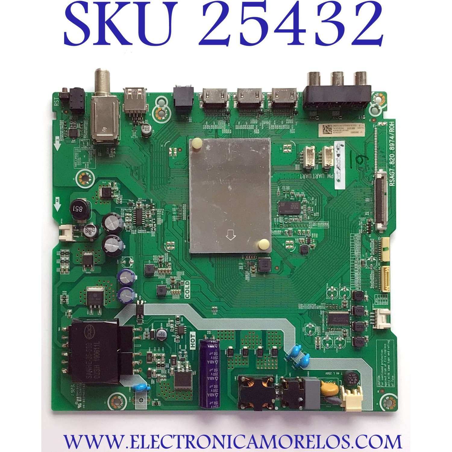 MAIN FUENTE ((COMBO)) PARA HISENSE·ROKU TV / NUMERO DE PARTE 248272 / RSAG7.820.8974/ROH / 40E5602EUR / 248274 / PANEL JHD396V1F01-TXL1/S1/FM/ROH / DISPLAY V400HJ6-PE1 / MODELO 40H4030F1