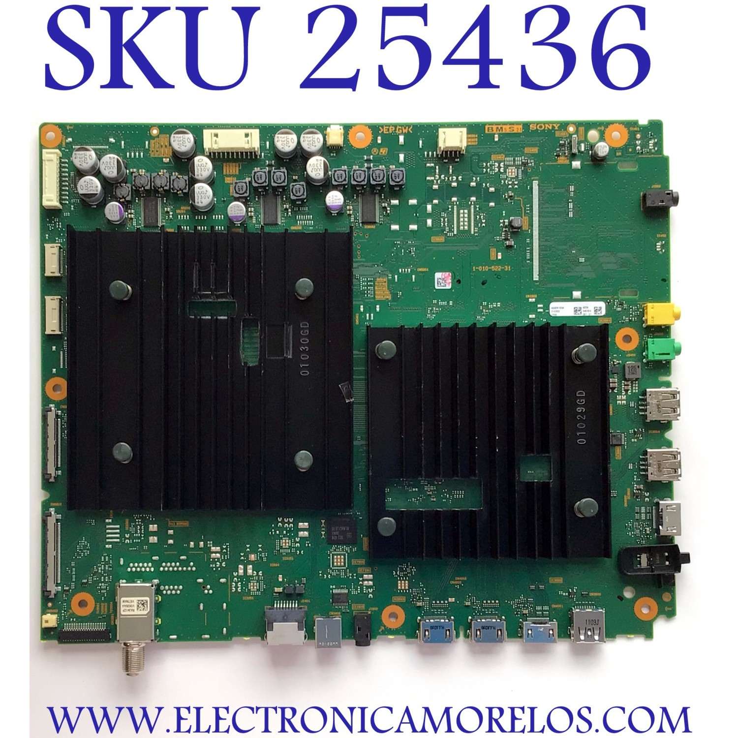 MAIN PARA TV SONY BRAVIA OLED 4K UHD / NUMERO DE PARTE A5026193A 422 / 1-010-522-31 / A-5026-193-A 422 / 101052231 / PANEL YDBO055UTG01 / MODELO XR-55A90J / XR55A90J - Imagen 1