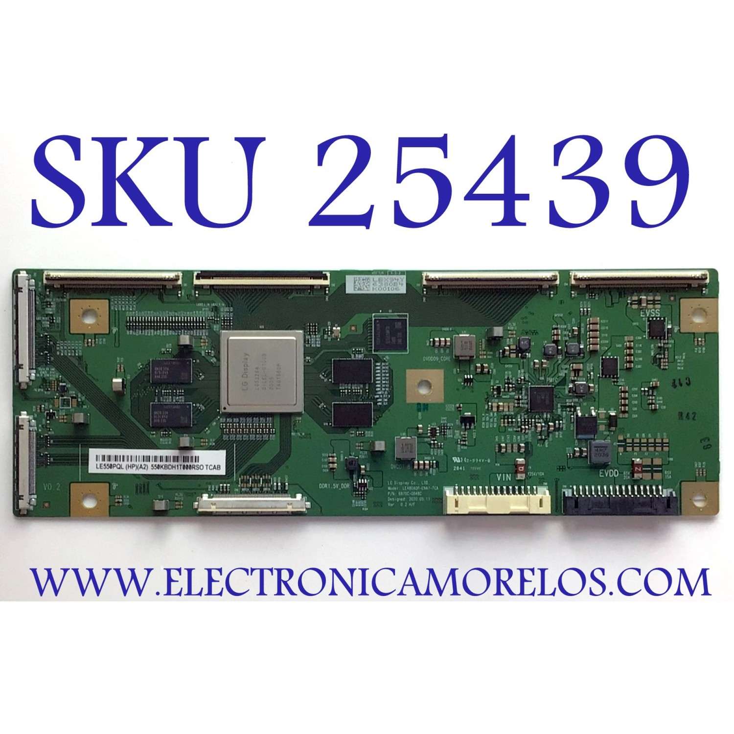 T-CON PARA TV SONY / NUMERO DE PARTE 6380B / 6871L-6380B / 6870C-0848C / LE550PQL (HP)(A2) / LE480AQD-ENA1-TCA / PANEL'S YDBO055UTG01 / YDAS055UNG01 / YDBO055UNG01 / MODELOS XR-55A90J / XR55A90J / XR-55A80J / XR55A80J / XBR-55A8H / XBR55A8H