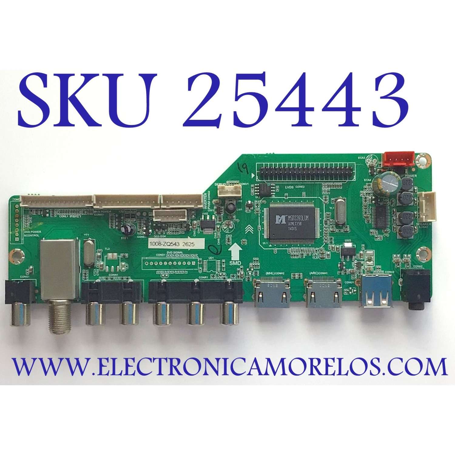 MAIN PARA TV RCA / NUMERO DE PARTE 65120RE01M3393LNA35-B2 / LD.M3393.B / MK-RE01-141008-ZQ543 / 1008-ZQ543 / PANEL'S T650HVN05.8-12V / T650HVN05.502-12V / T650HVN05.1-12V / MODELO LED65G55R120Q