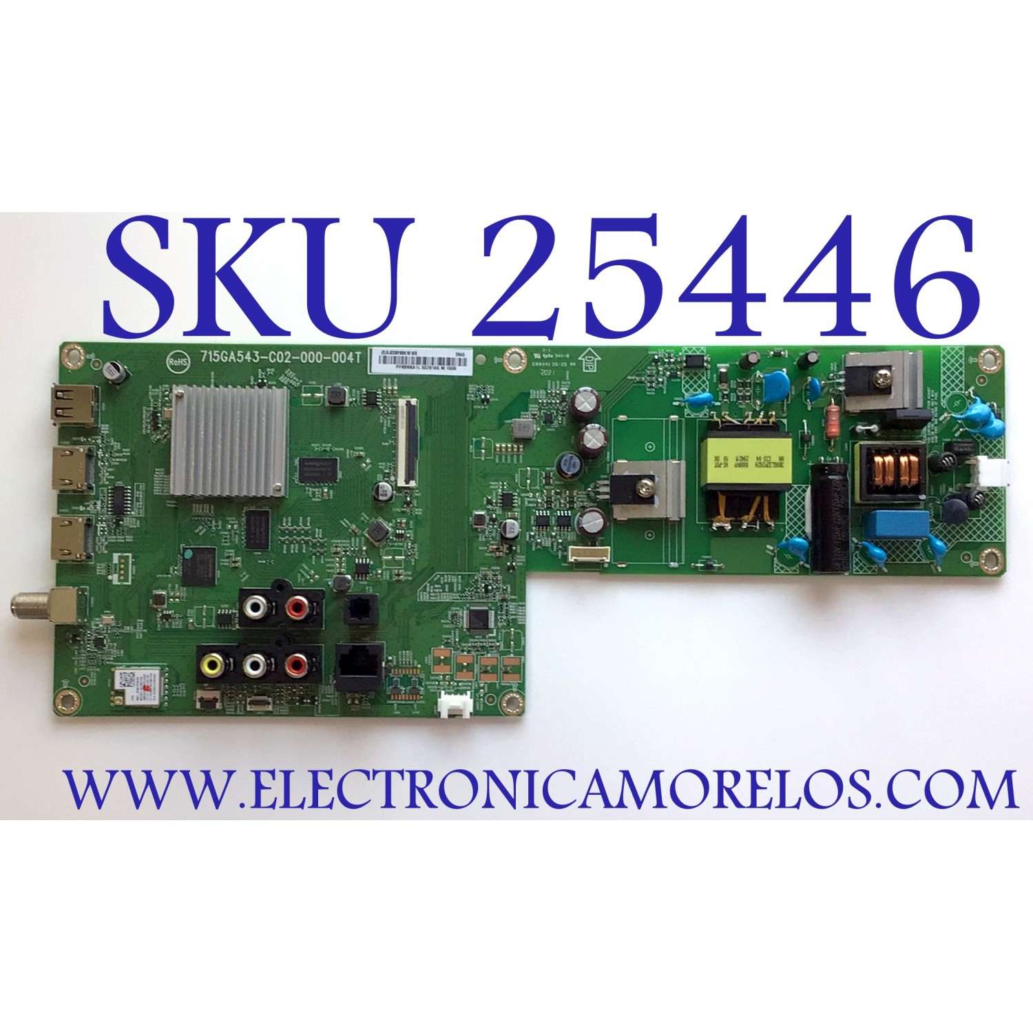 MAIN FUENTE PARA TV VIZIO / NUMERO DE PARTE XJCC02K001 / 715GA543-C02-000-004T / (X)XJCC02K001010X / PFK8KKA1L / 5078166 M / PANEL TPT320B5-AT011.H / DISPLAY PT320CT01.1 / MODELO D32F-G1